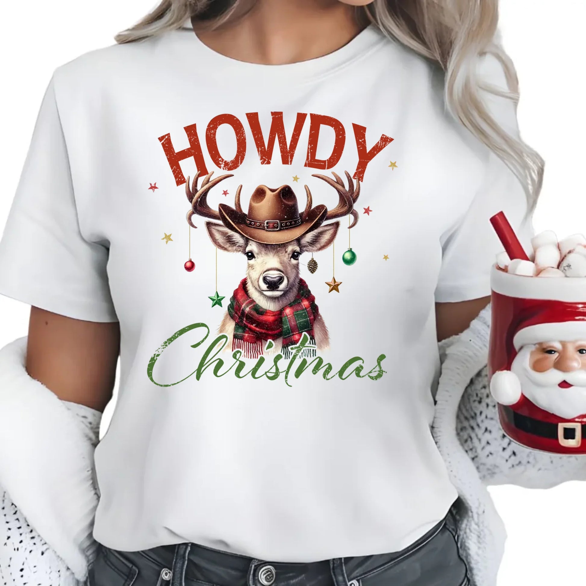 Howdy Christmas | Świąteczna koszulka damska BN54 - StoryCups.pl