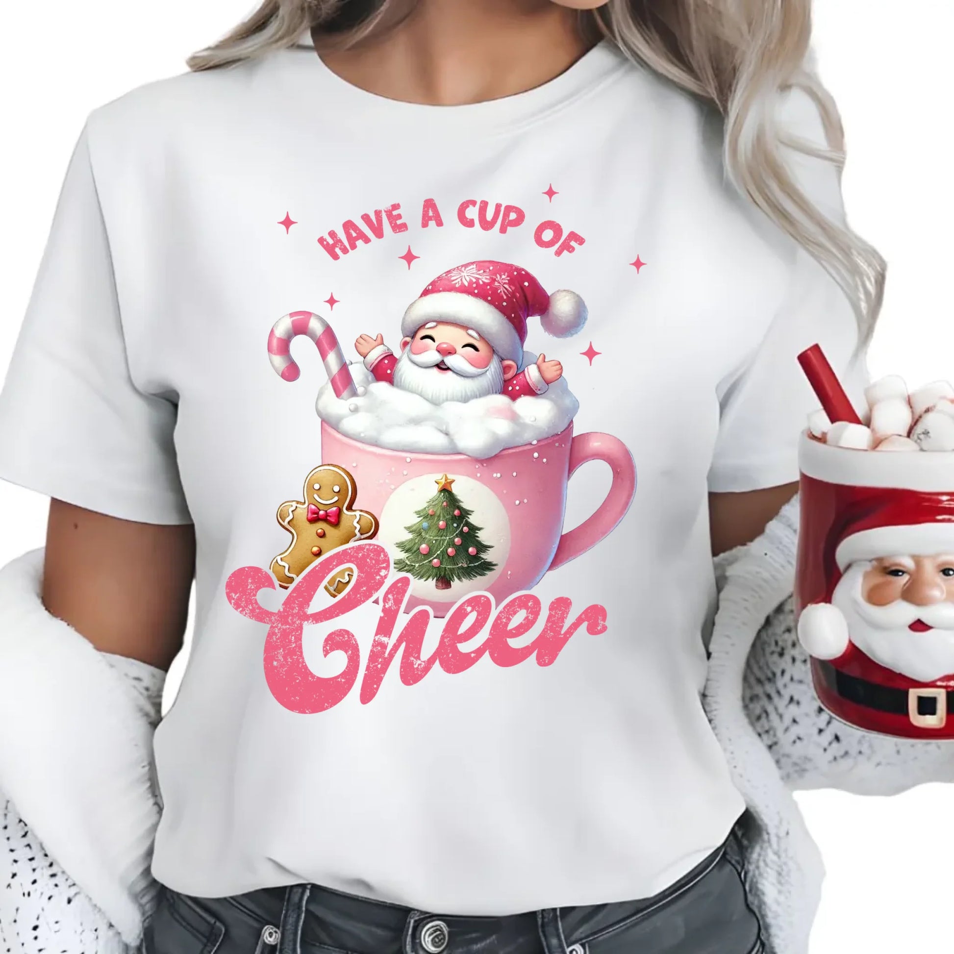 Have a cup of cheer | Świąteczna koszulka damska BN53 - StoryCups.pl