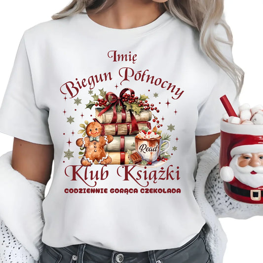 Klub Książki z Bieguna Północnego | Świąteczna koszulka damska BN79 - StoryCups.pl