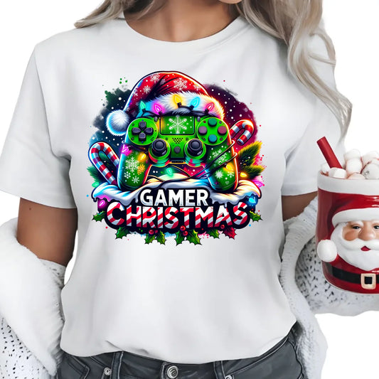 Świąteczny gracz | Koszulka damska na święta dla gracza BN22 - StoryCups.pl
