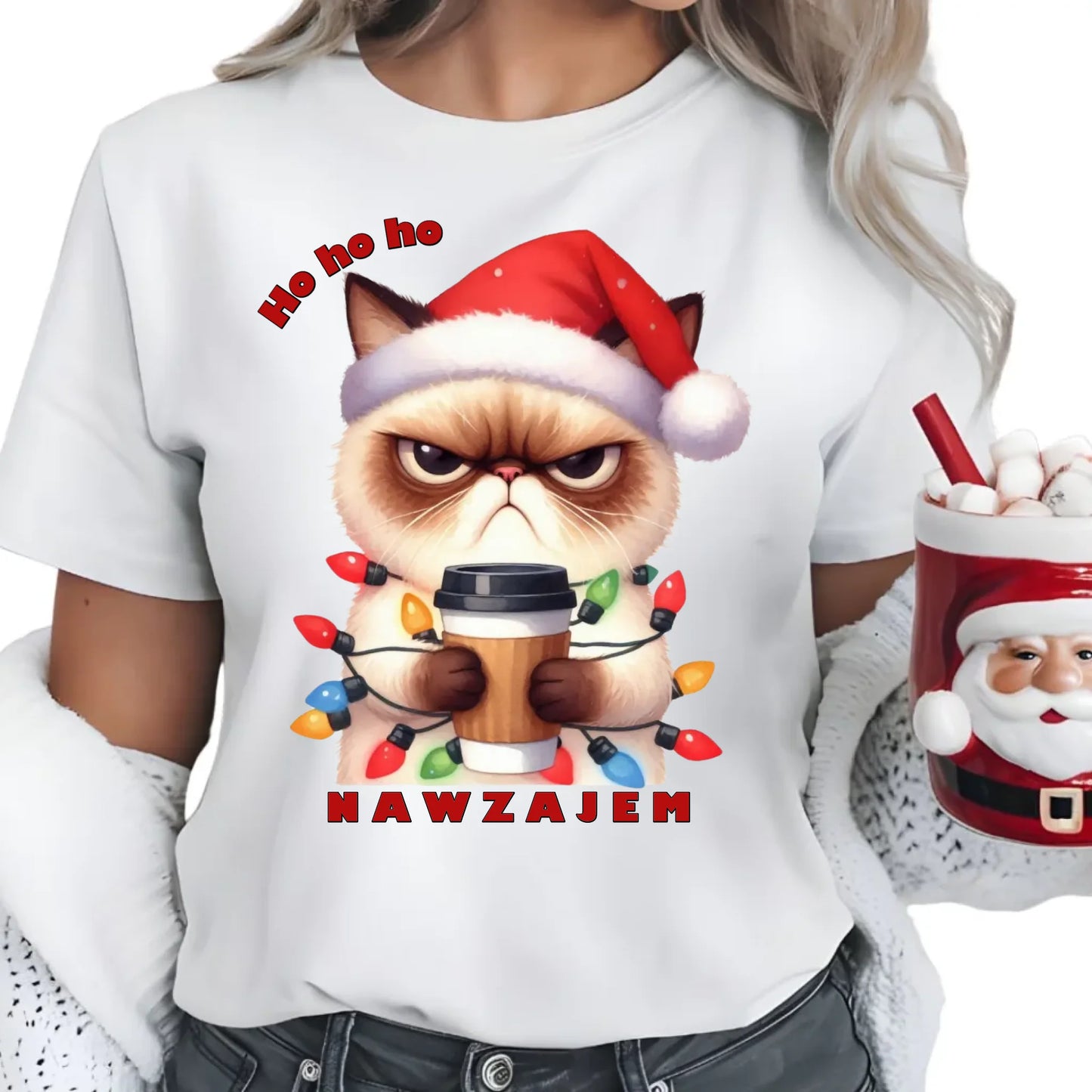 Nawzajem | Świąteczna koszulka damska BN33 - StoryCups.pl