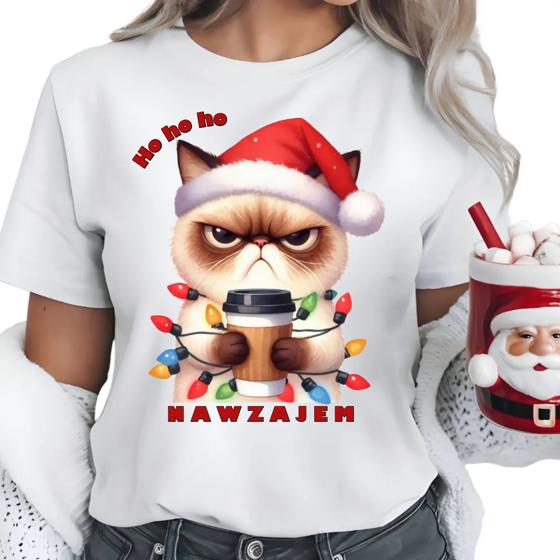 Nawzajem | Świąteczna koszulka damska BN33 - StoryCups.pl