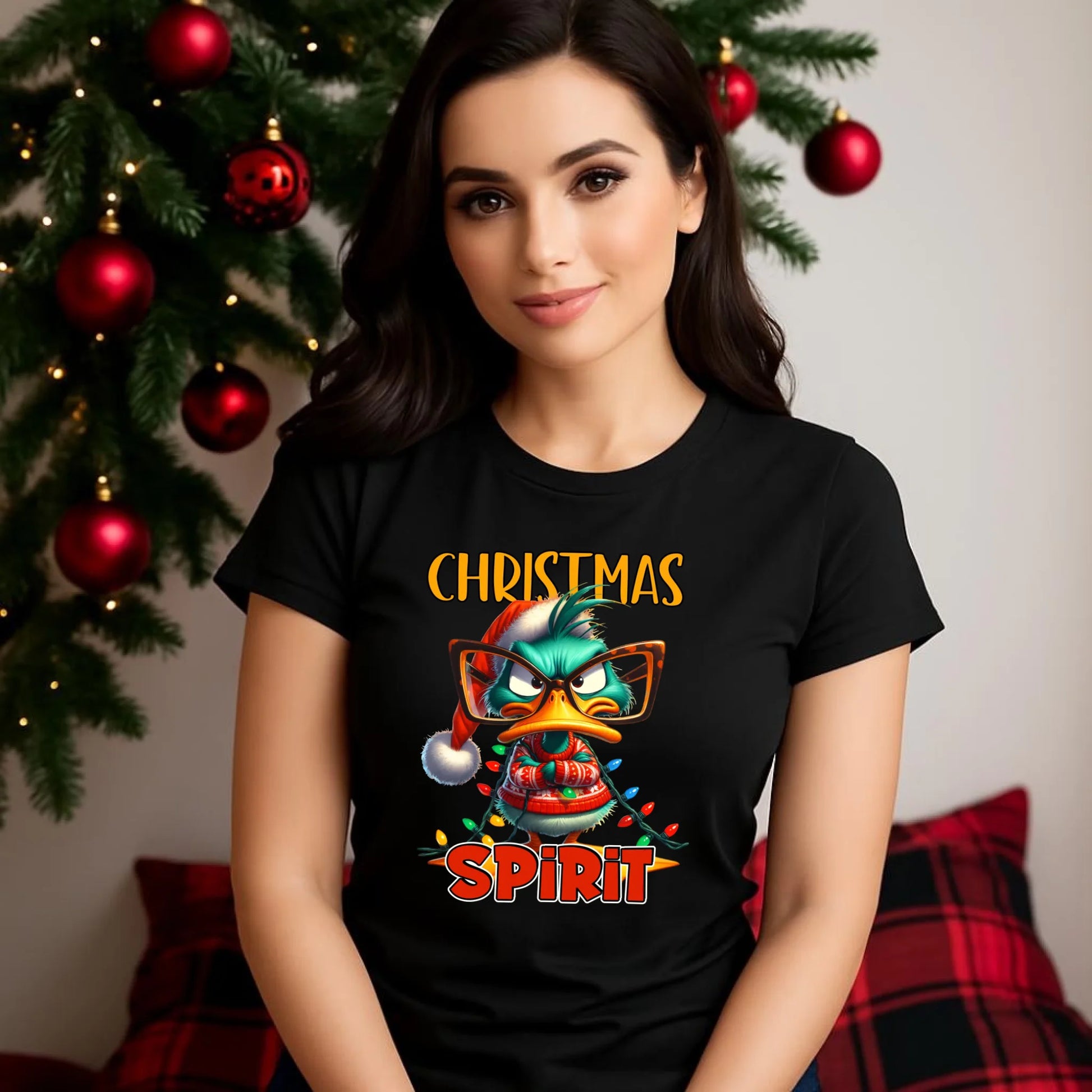 Christmas spirit | Świąteczna koszulka damska BN76 - StoryCups.pl