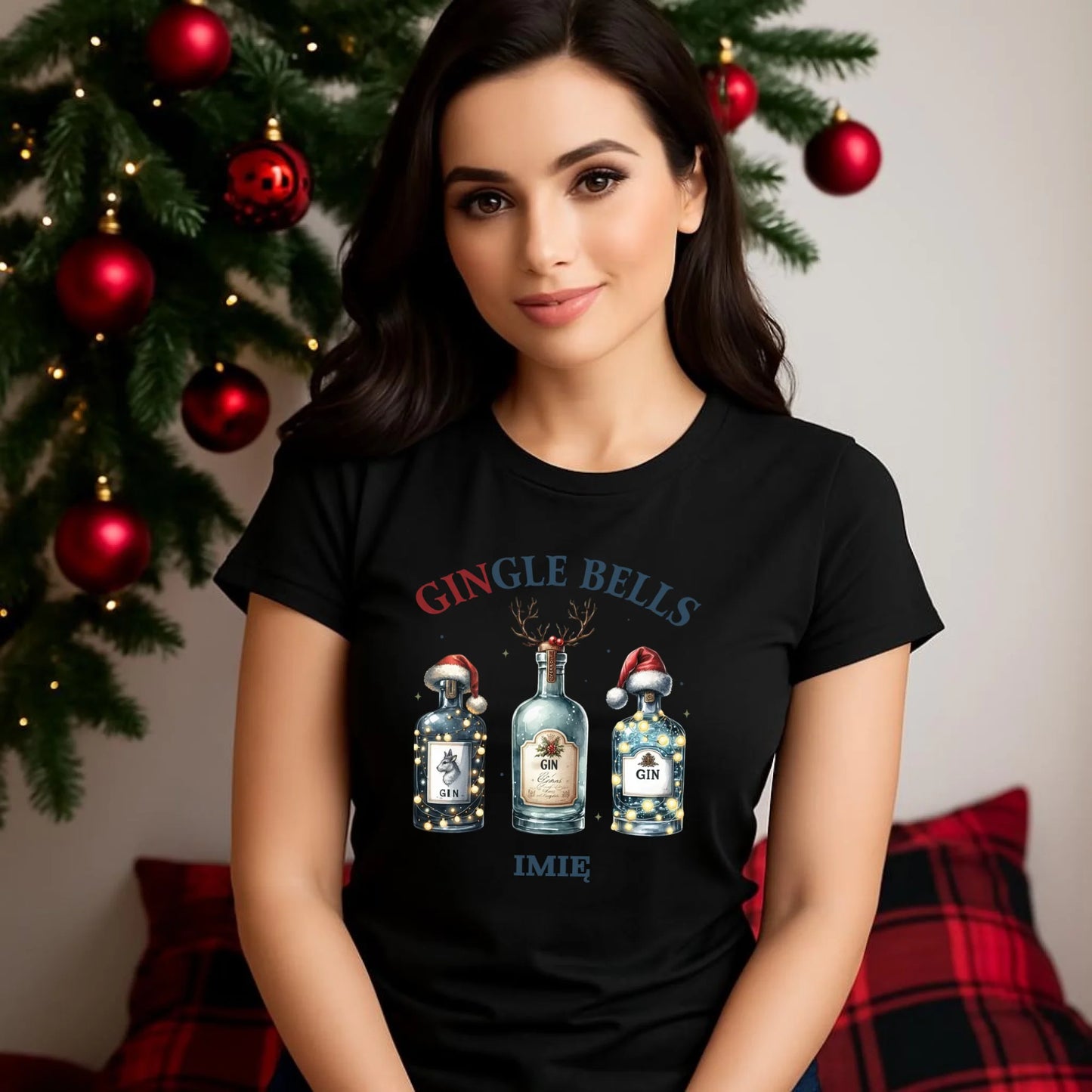 Gingle bells | Personalizowana koszulka damska świąteczna BN68 - StoryCups.pl