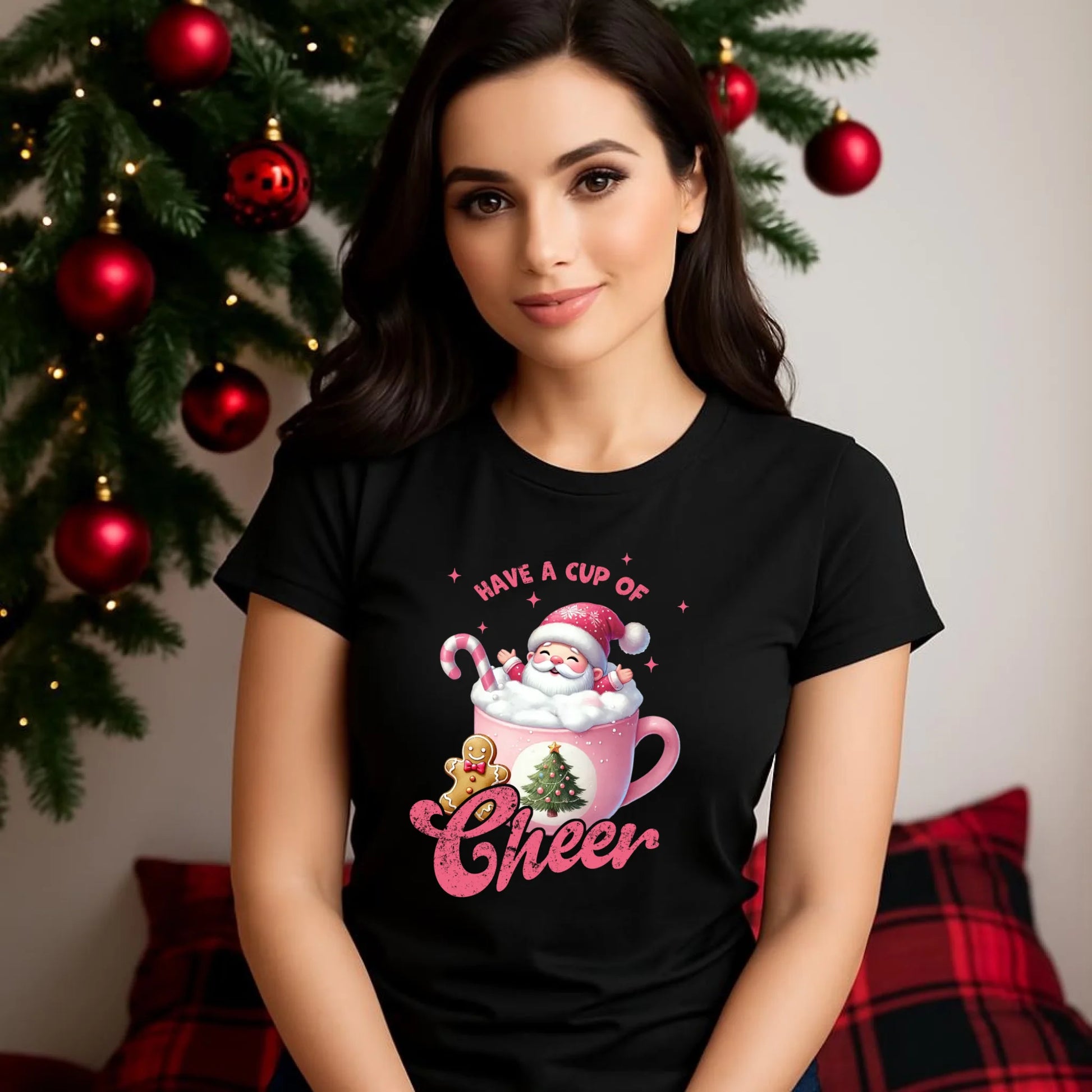 Have a cup of cheer | Świąteczna koszulka damska BN53 - StoryCups.pl