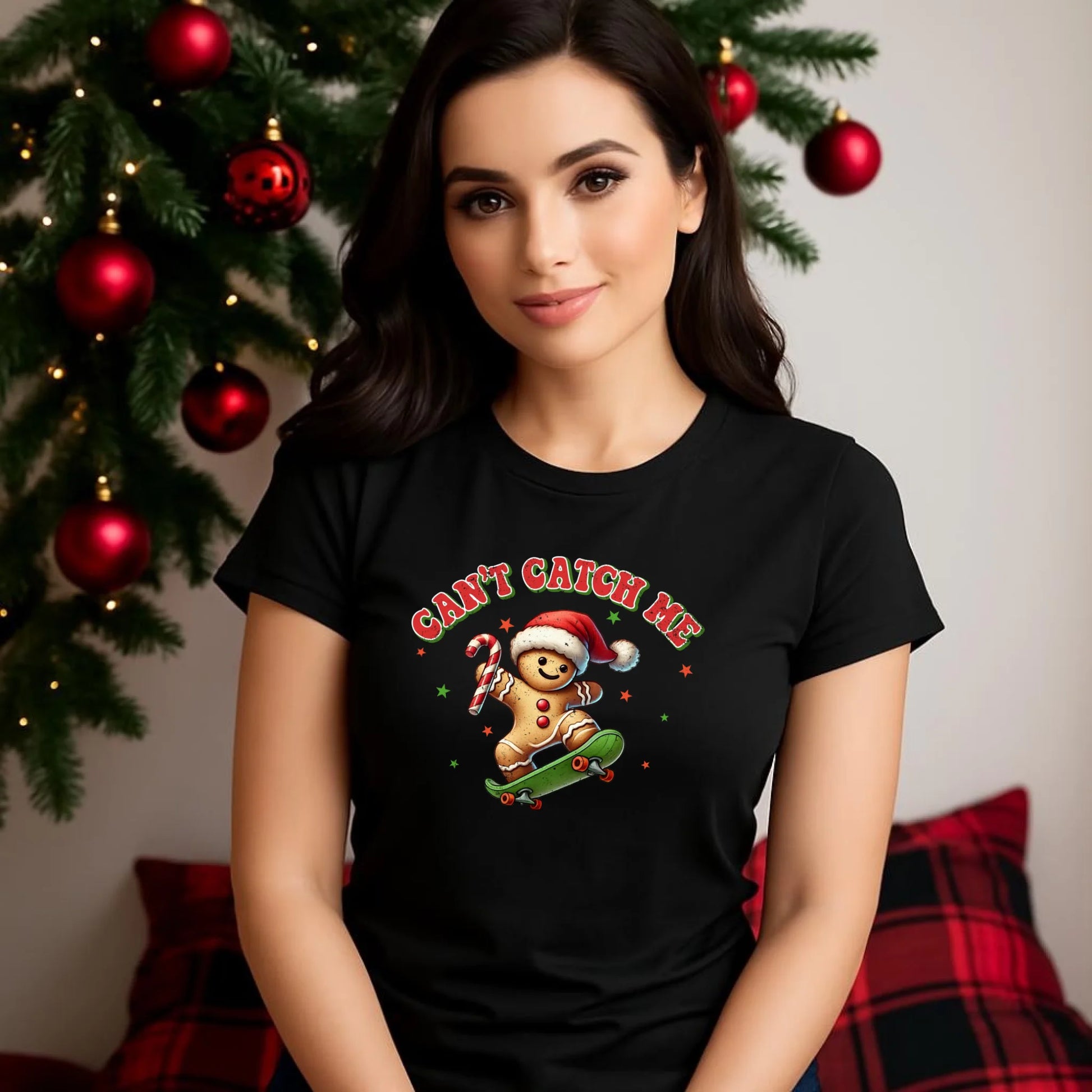 Can't catch me | Świąteczna koszulka damska BN45 - StoryCups.pl