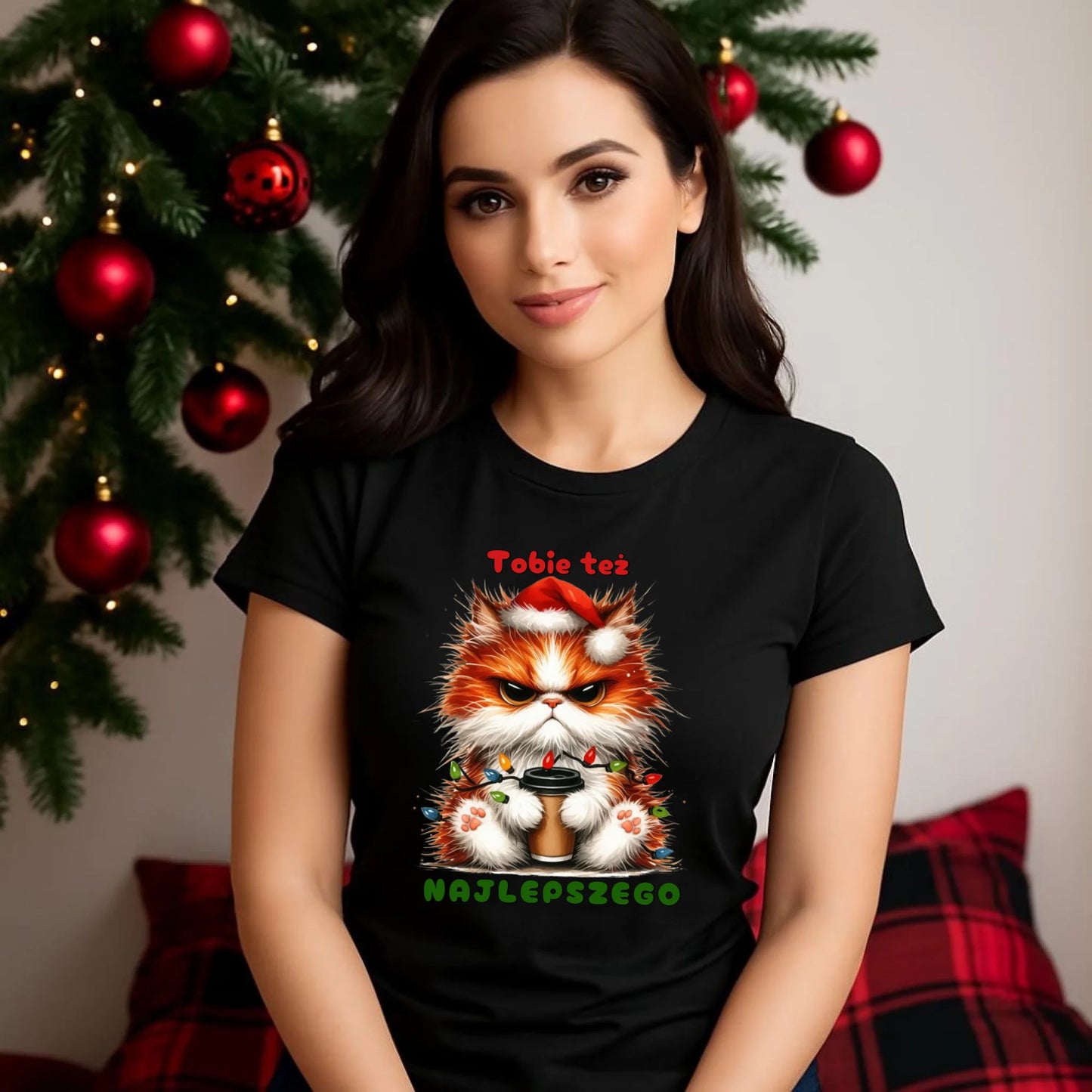 Najlepszego | Świąteczna koszulka damska BN32 - StoryCups.pl