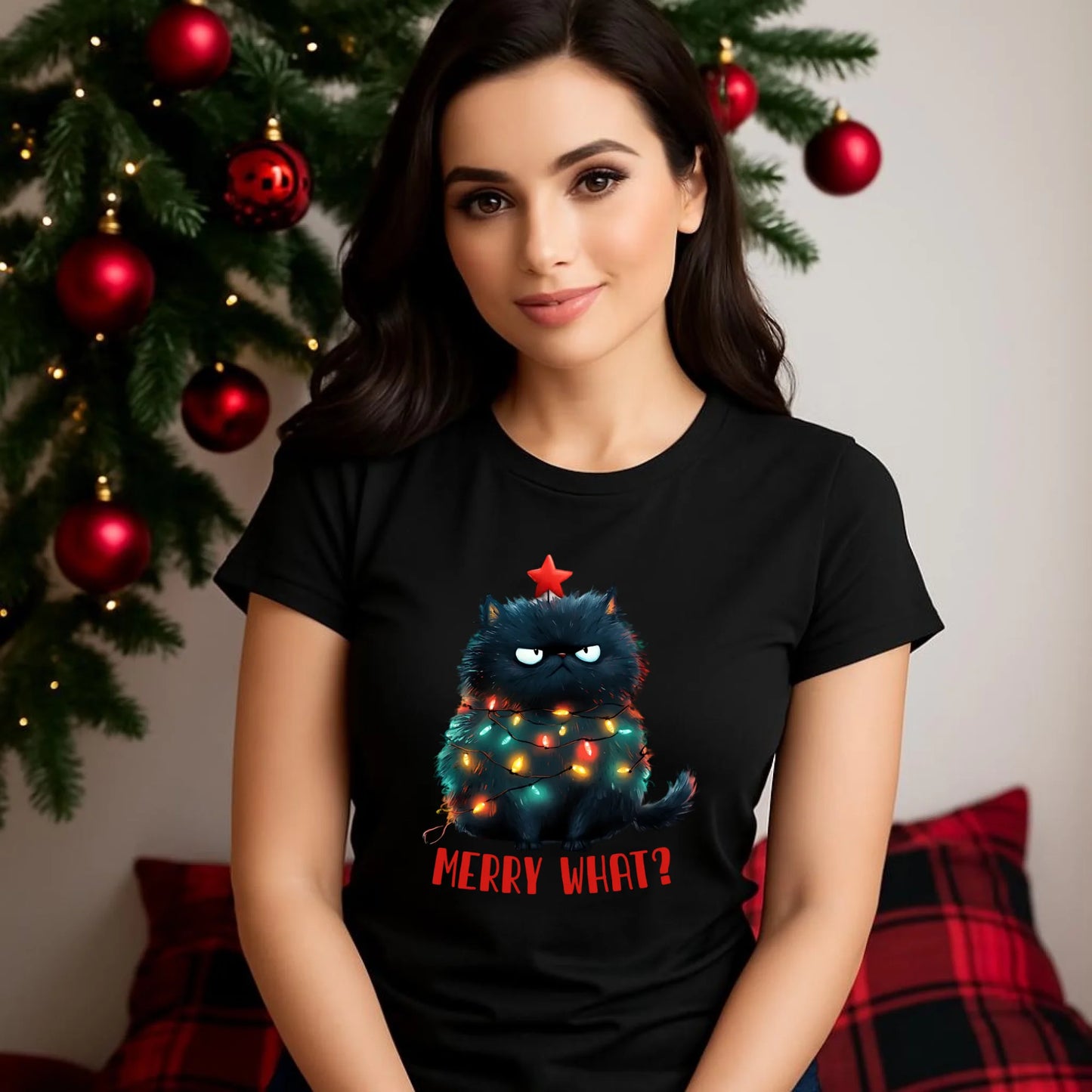 Merry what? | Świąteczna koszulka damska BN37 - StoryCups.pl