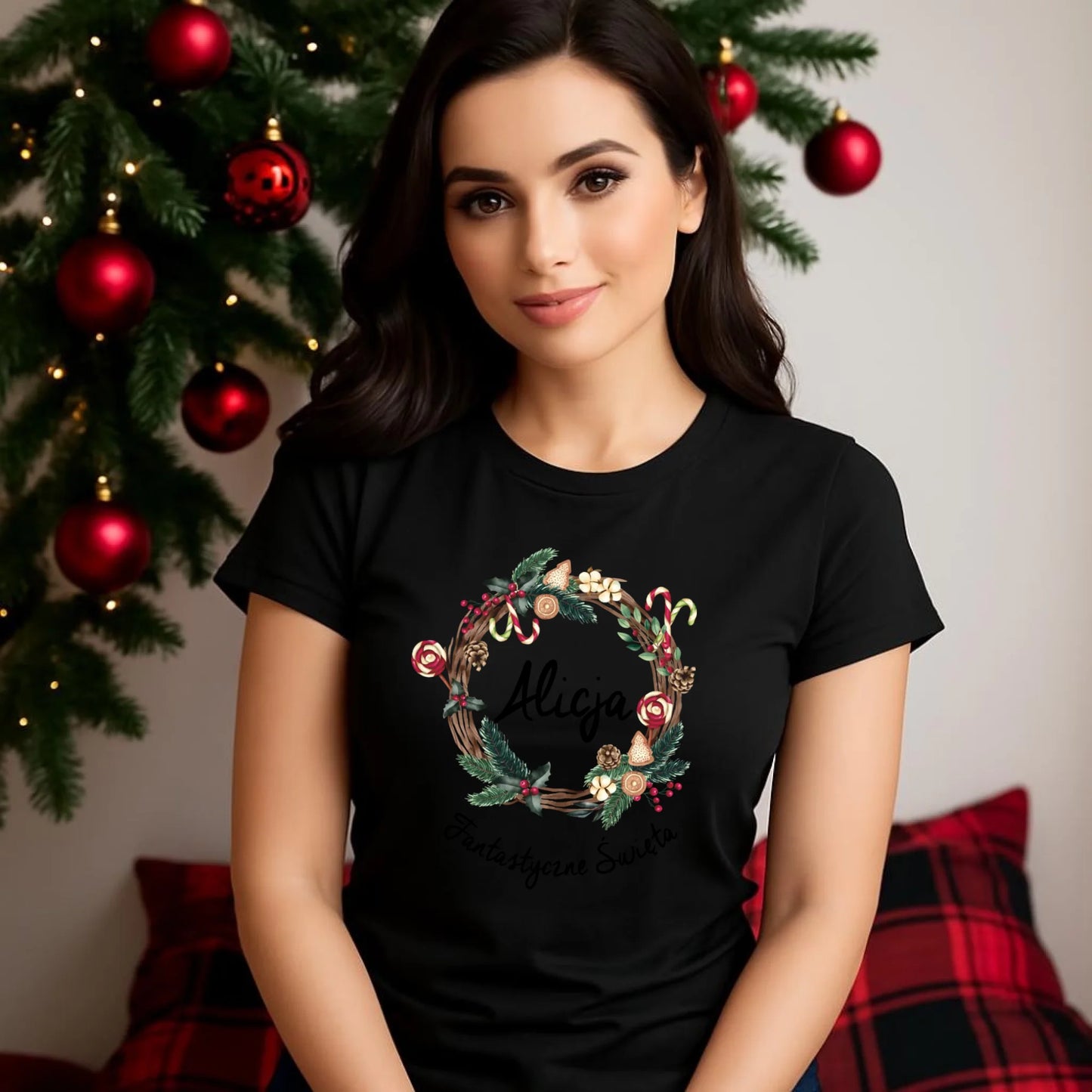 Fantastyczne Święta | Świąteczna koszulka damska z imieniem na prezent BN14 - StoryCups.pl