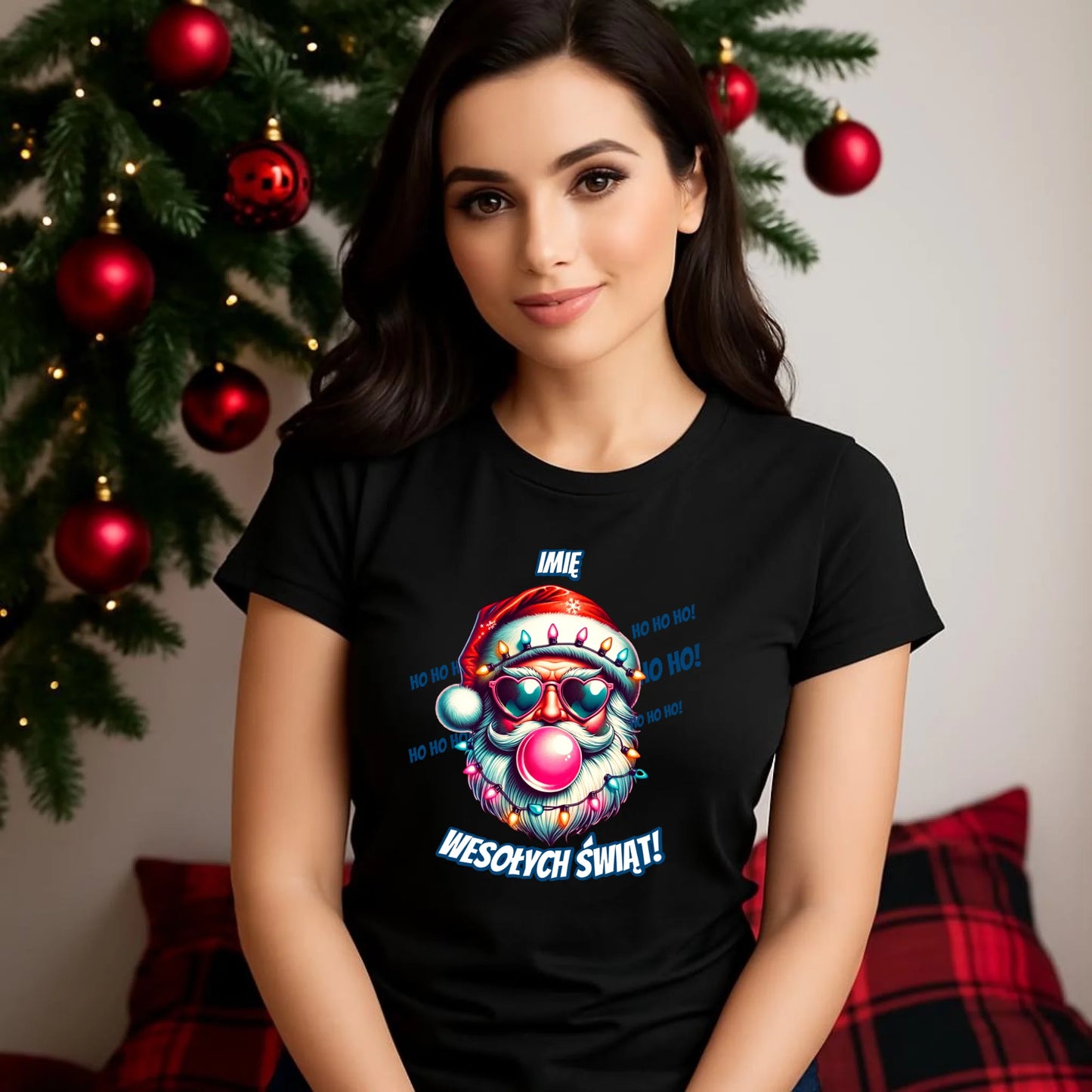 Mikołaj | Świąteczna koszulka damska na Mikołajki BN17 - StoryCups.pl