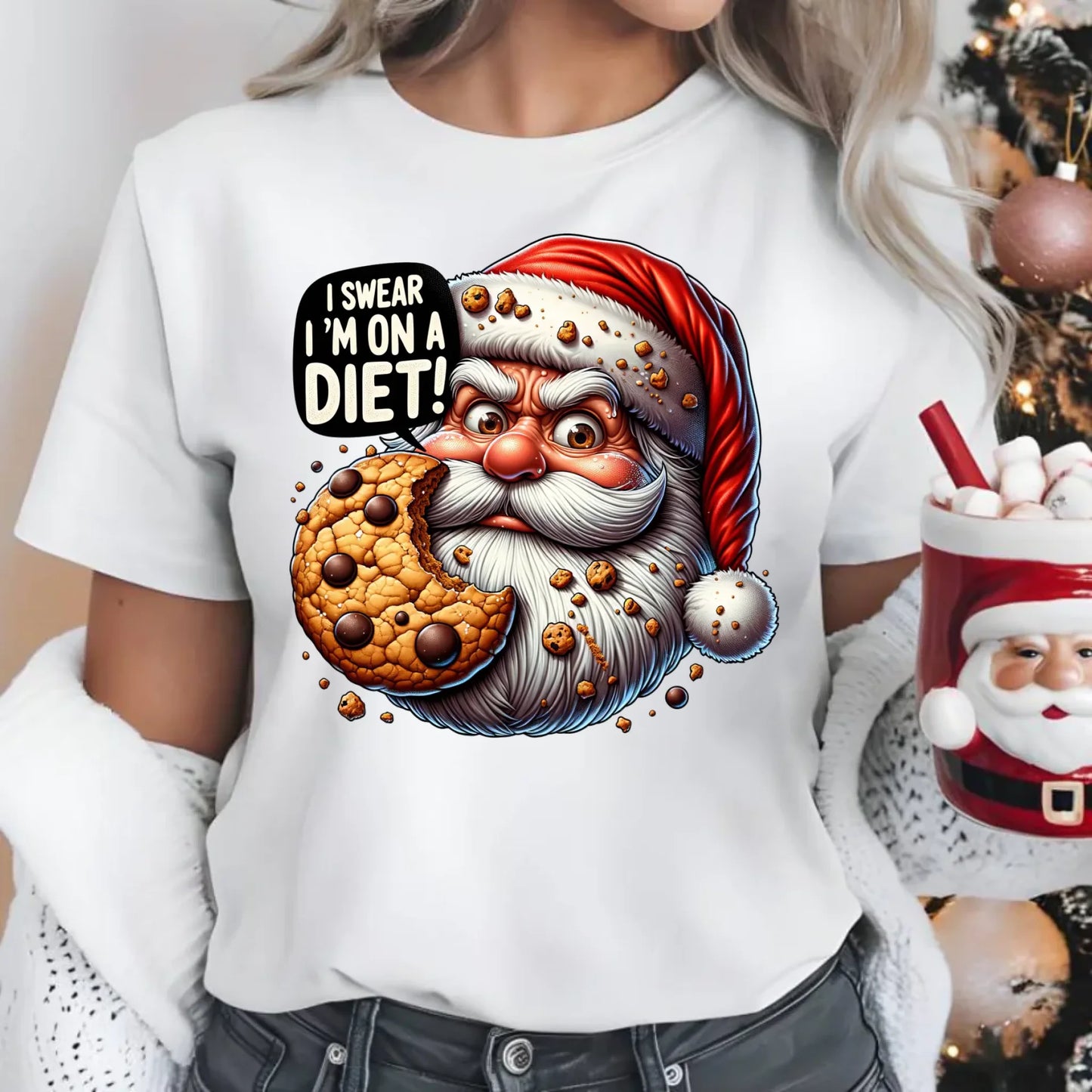 Jestem na diecie | Świąteczna koszulka damska BN97 - StoryCups.pl