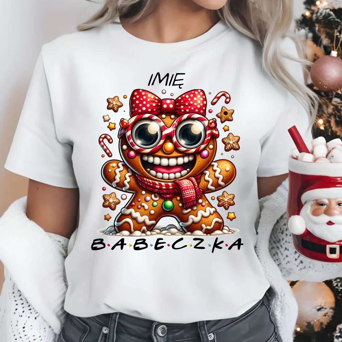 Babeczka | Personalizowana koszulka damska świąteczna BN95 - StoryCups.pl