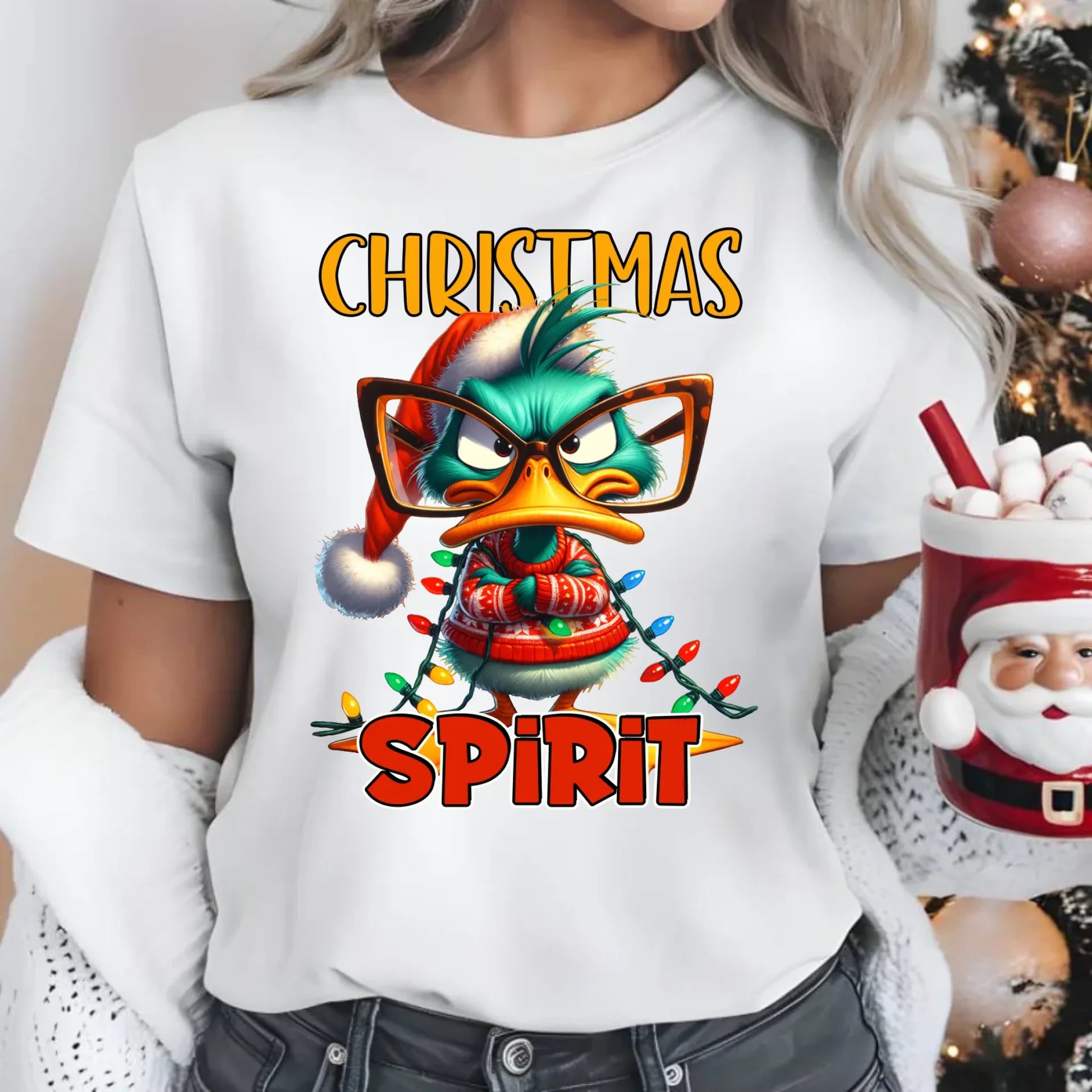 Christmas spirit | Świąteczna koszulka damska BN76 - StoryCups.pl