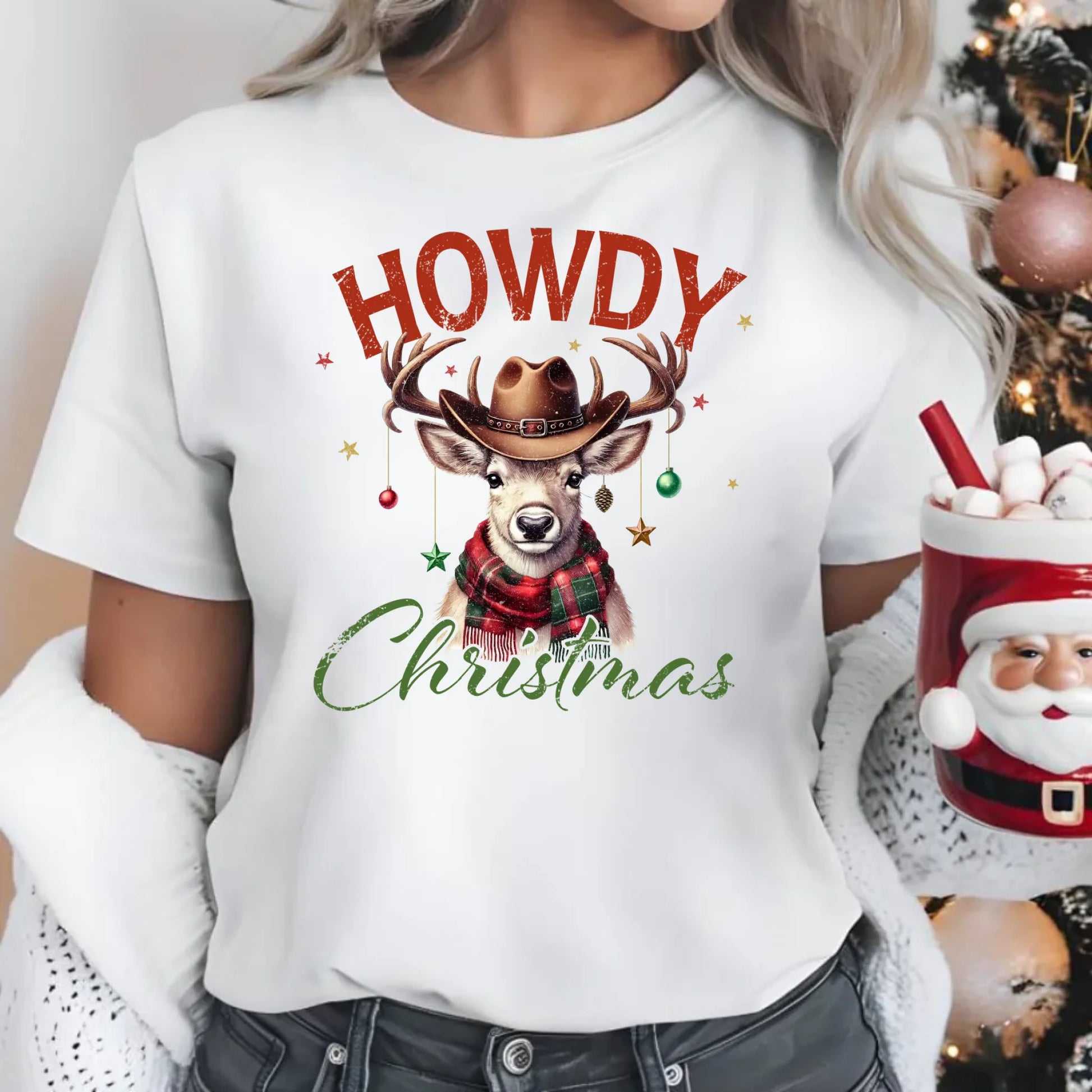Howdy Christmas | Świąteczna koszulka damska BN54 - StoryCups.pl