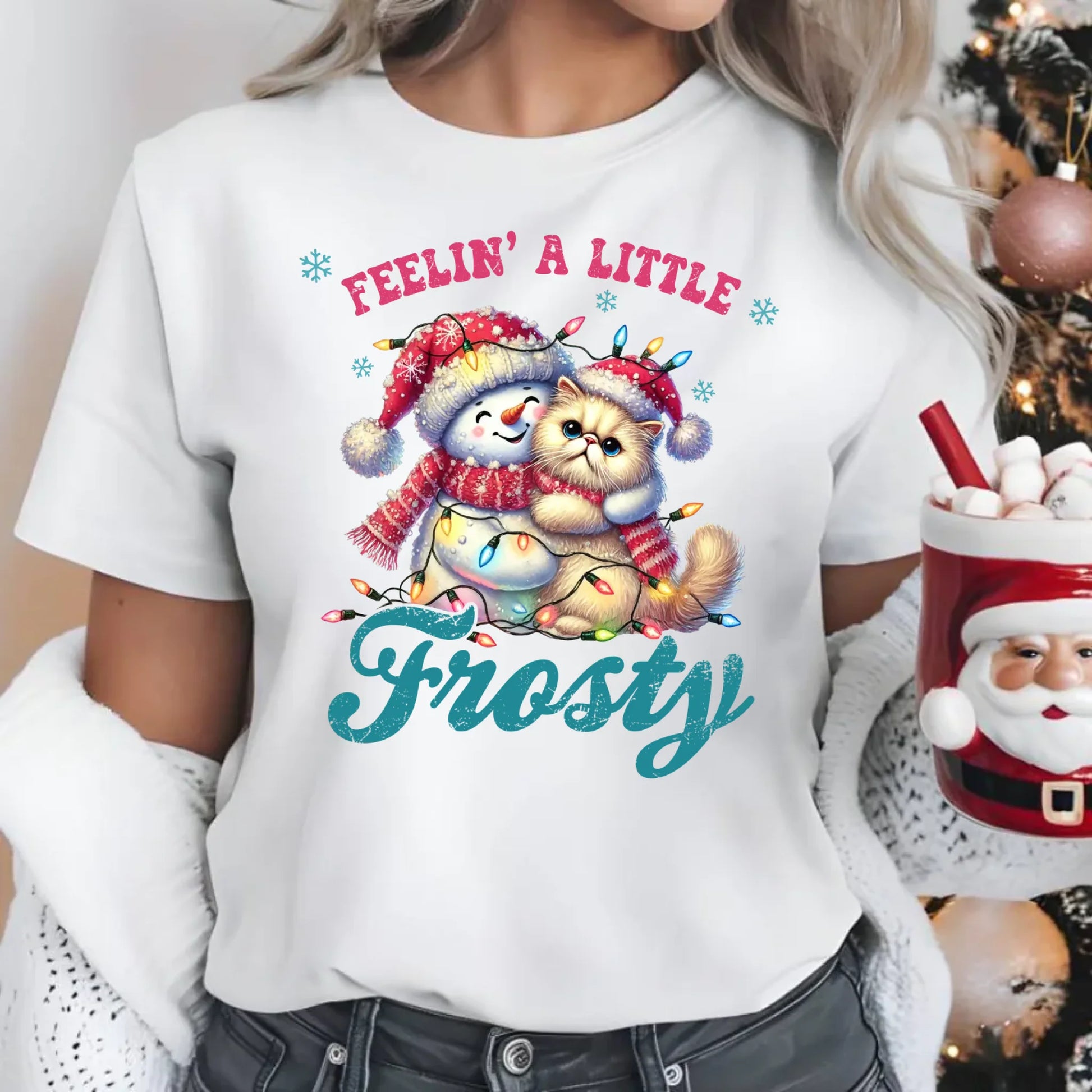 Czuję zimowy nastrój | Świąteczna koszulka damska BN52 - StoryCups.pl