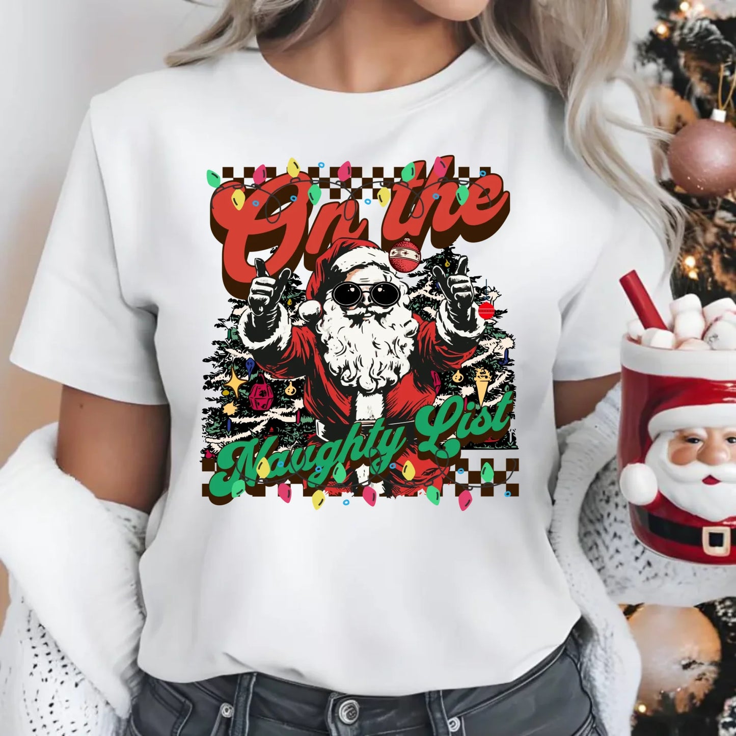 Na liście niegrzecznych | Świąteczna koszulka damska BN50 - StoryCups.pl