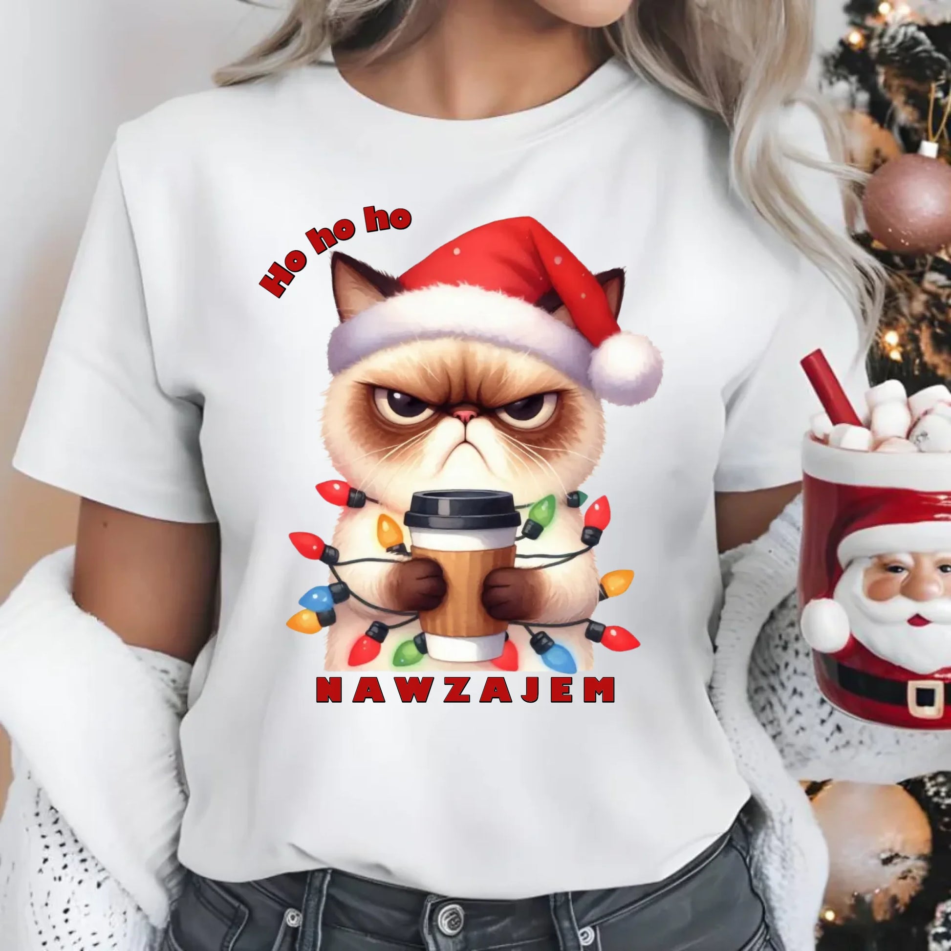 Nawzajem | Świąteczna koszulka damska BN33 - StoryCups.pl