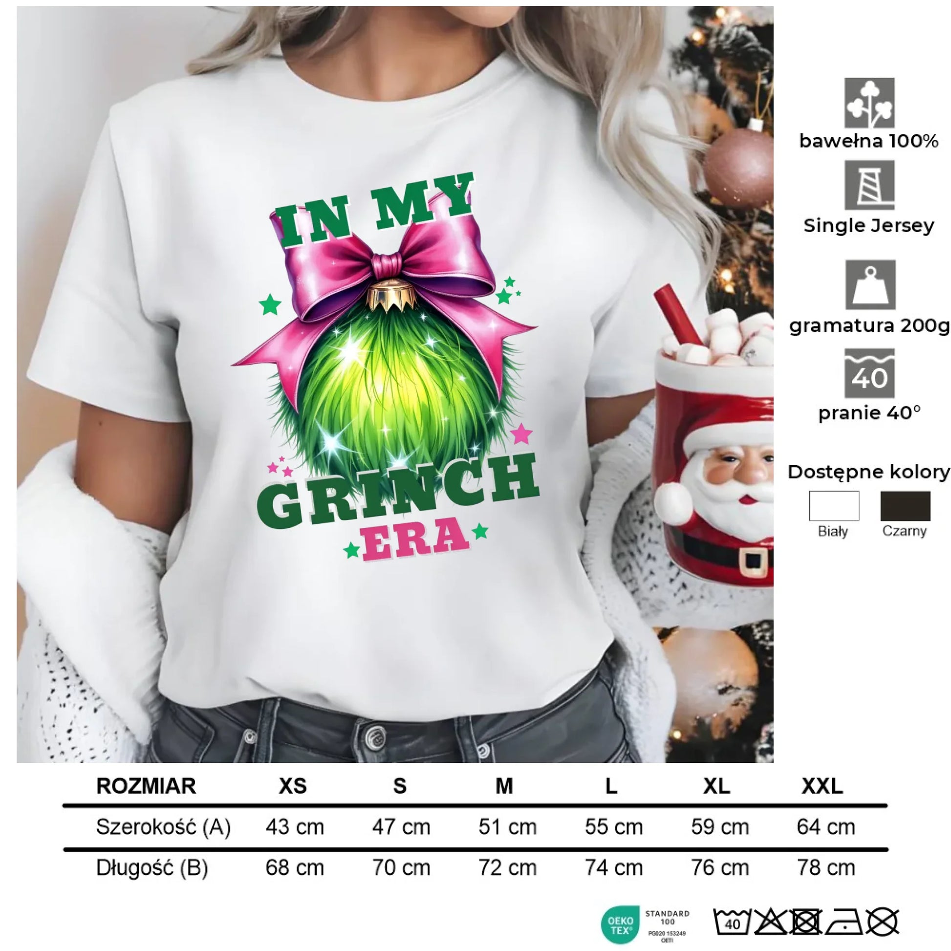 In my Grinch era | Świąteczna koszulka damska BN26 - StoryCups.pl