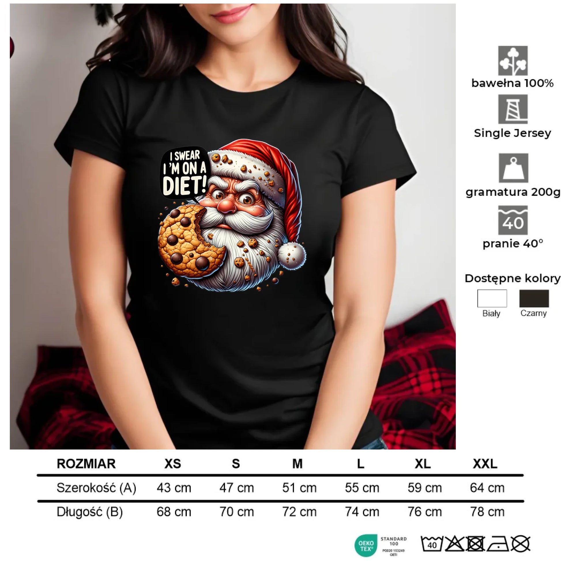 Jestem na diecie | Świąteczna koszulka damska BN97 - StoryCups.pl