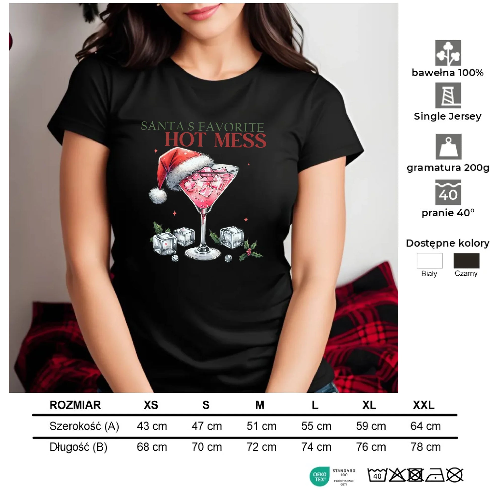 Ulubiony bałagan Mikołaja | Świąteczna koszulka damska BN75 - StoryCups.pl