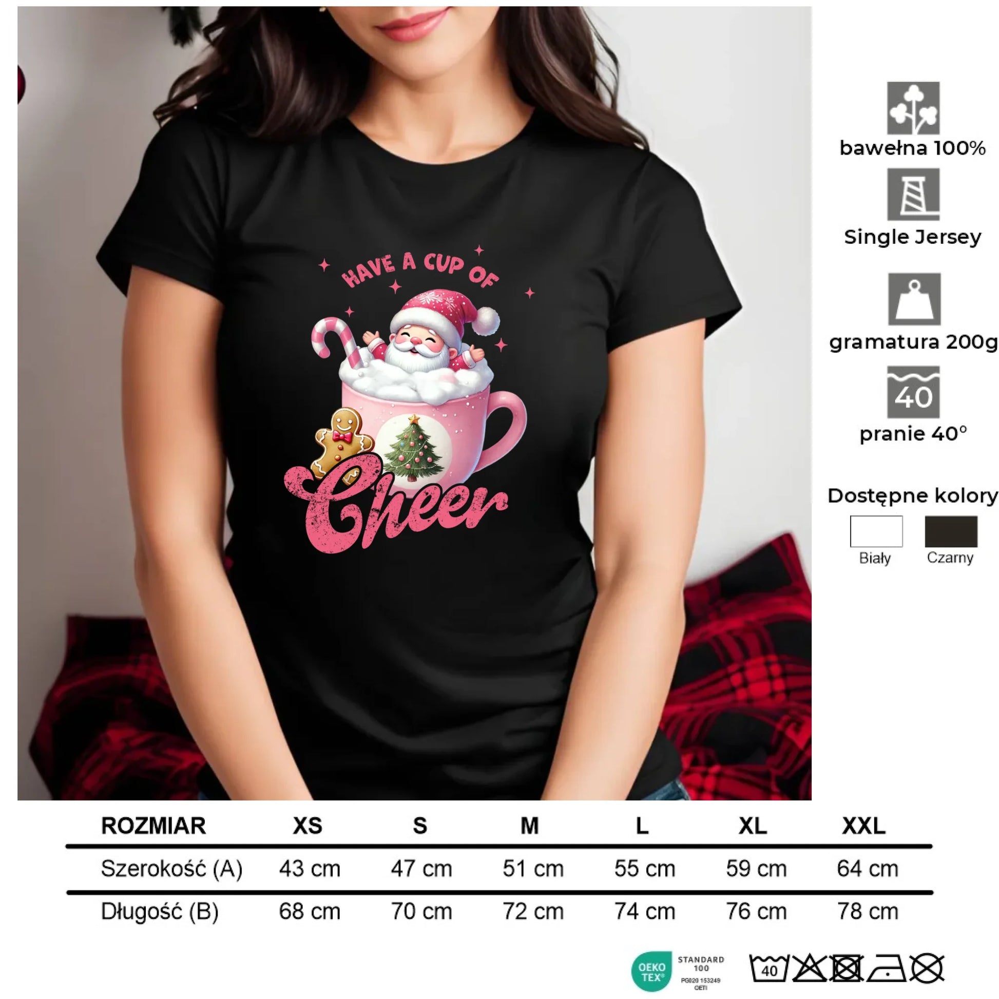 Have a cup of cheer | Świąteczna koszulka damska BN53 - StoryCups.pl