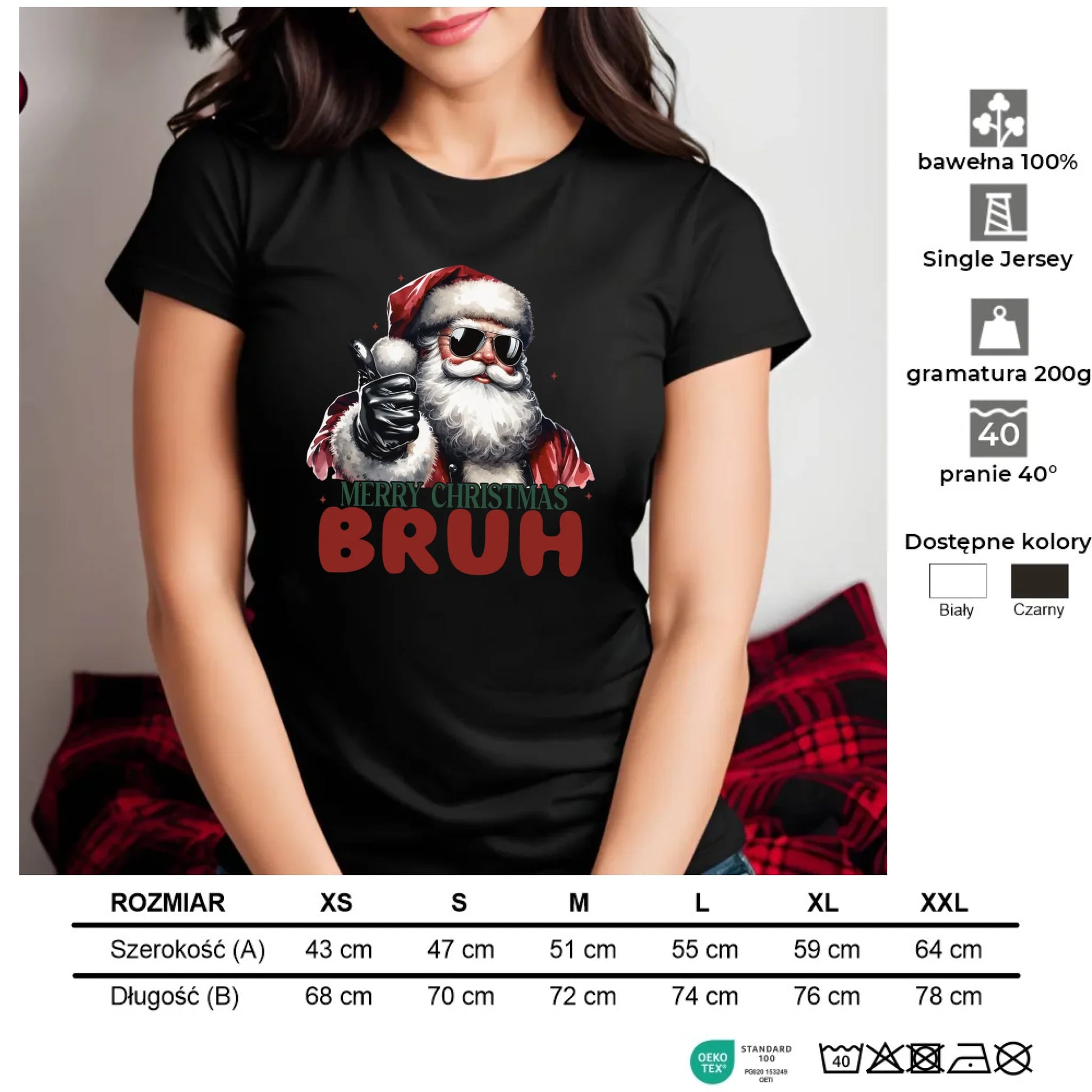 Merry Christmas Bruh | Świąteczna koszulka damska BN65 - StoryCups.pl