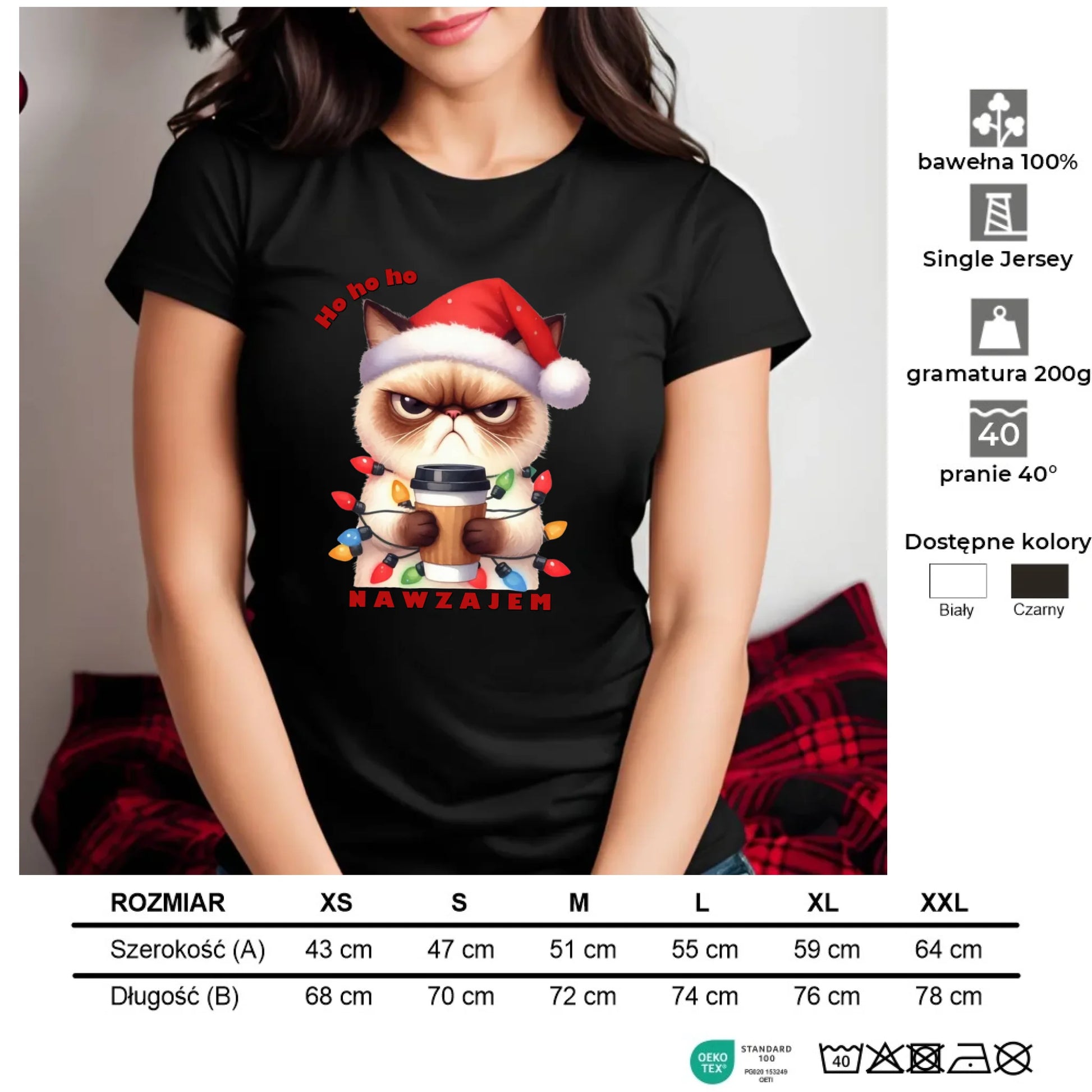 Nawzajem | Świąteczna koszulka damska BN33 - StoryCups.pl