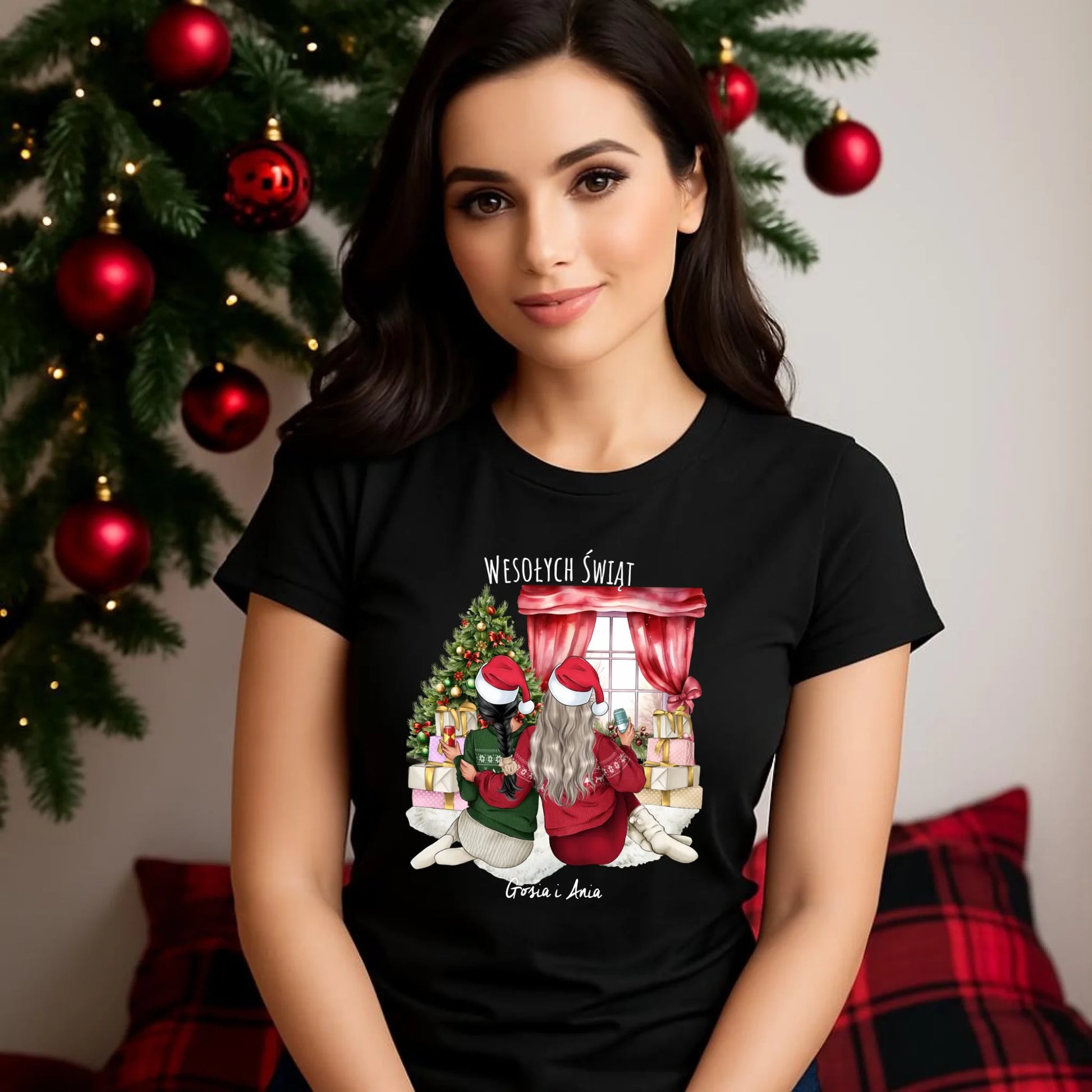 Koszulka damska świąteczna - prezent dla przyjaciółki - 2-4 przyjaciółek - personalizowana PR06 - StoryCups.pl