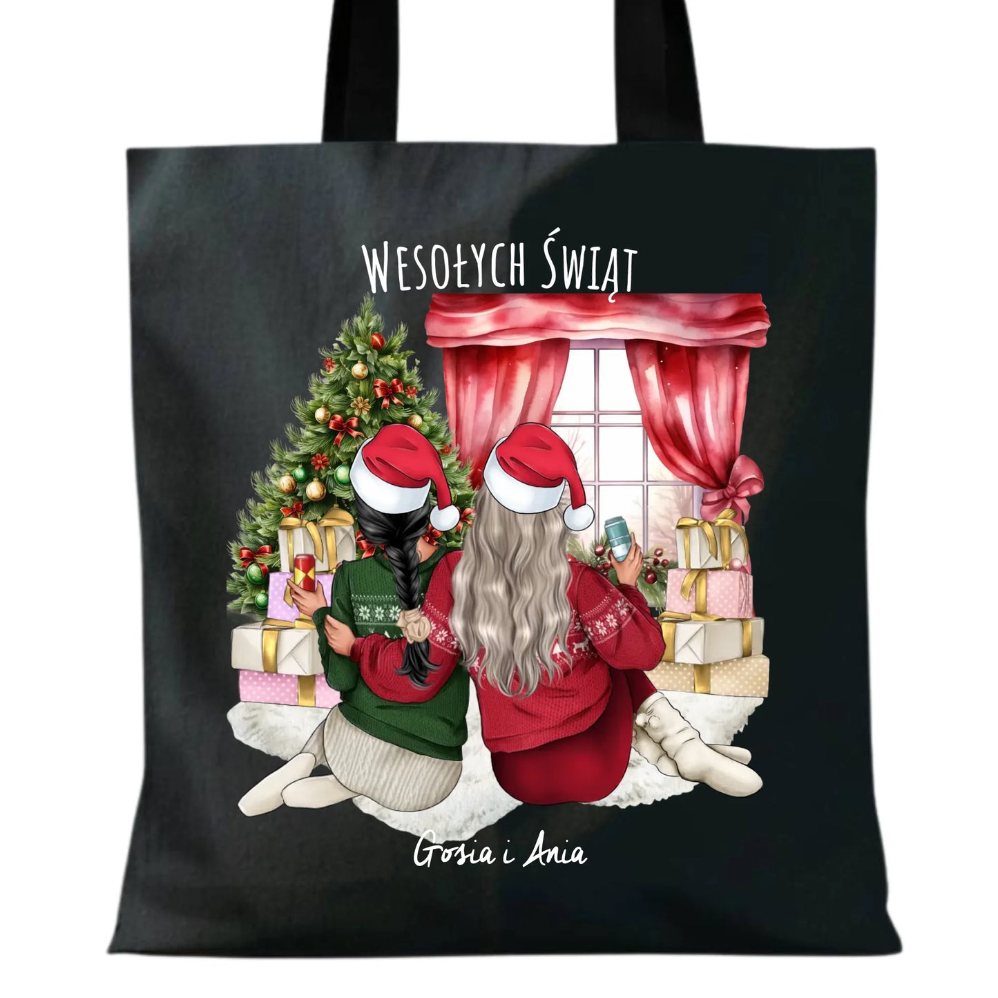Torba świąteczna - prezent dla przyjaciółki - 2-4 przyjaciółek - personalizowana PR06 - StoryCups.pl