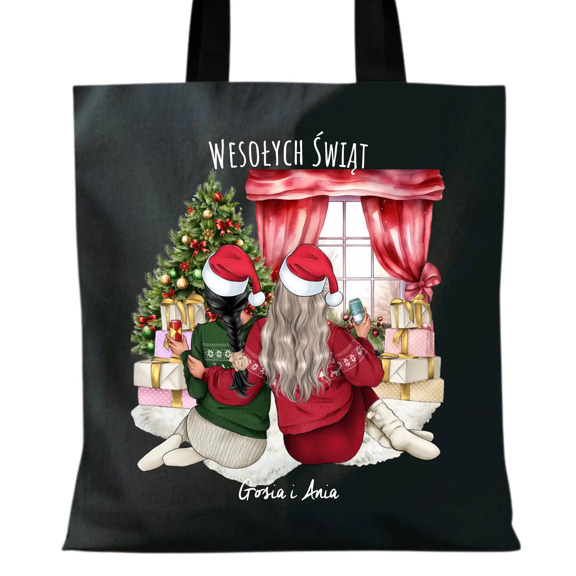 Torba świąteczna - prezent dla przyjaciółki - 2-4 przyjaciółek - personalizowana PR06 - StoryCups.pl