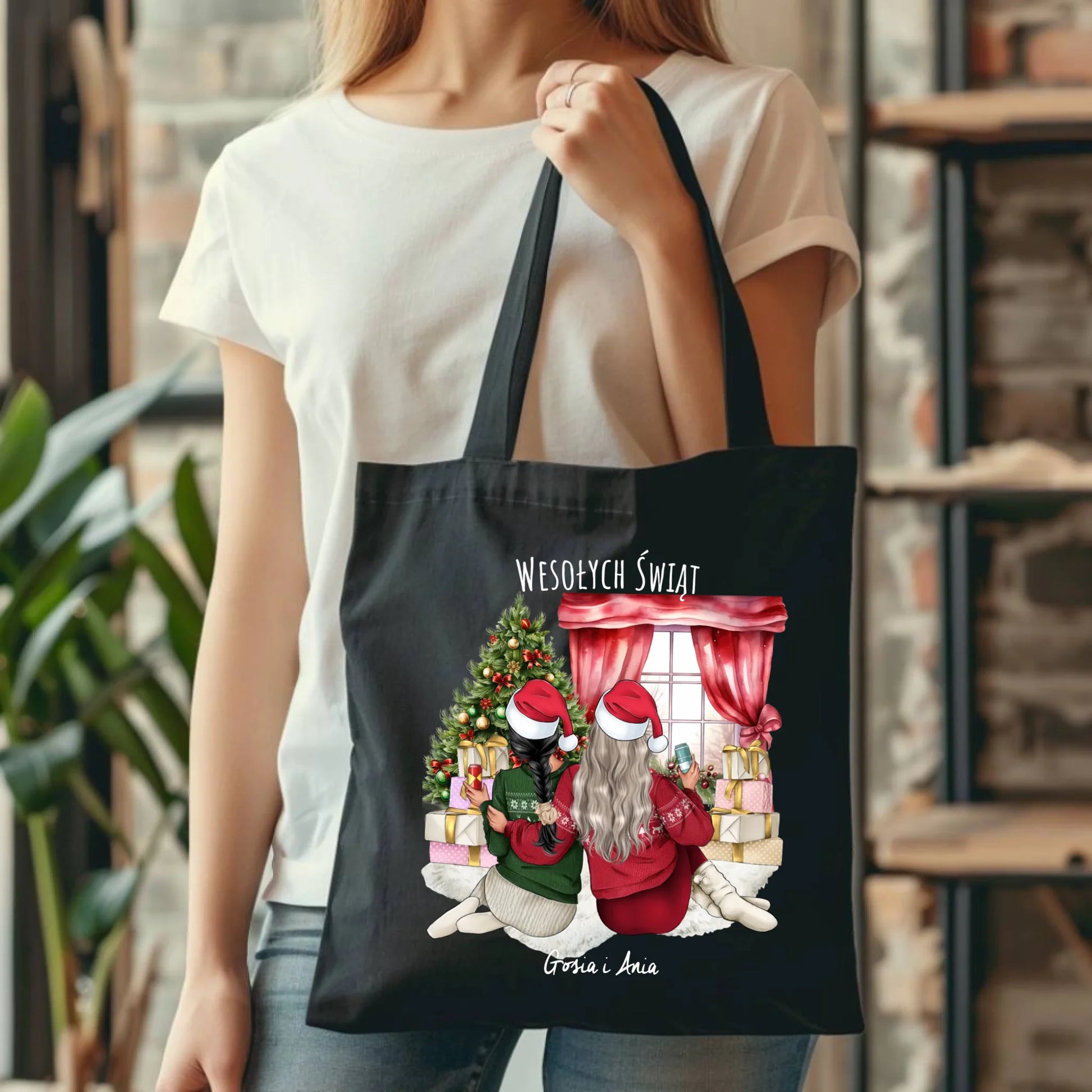 Torba świąteczna - prezent dla przyjaciółki - 2-4 przyjaciółek - personalizowana PR06 - StoryCups.pl