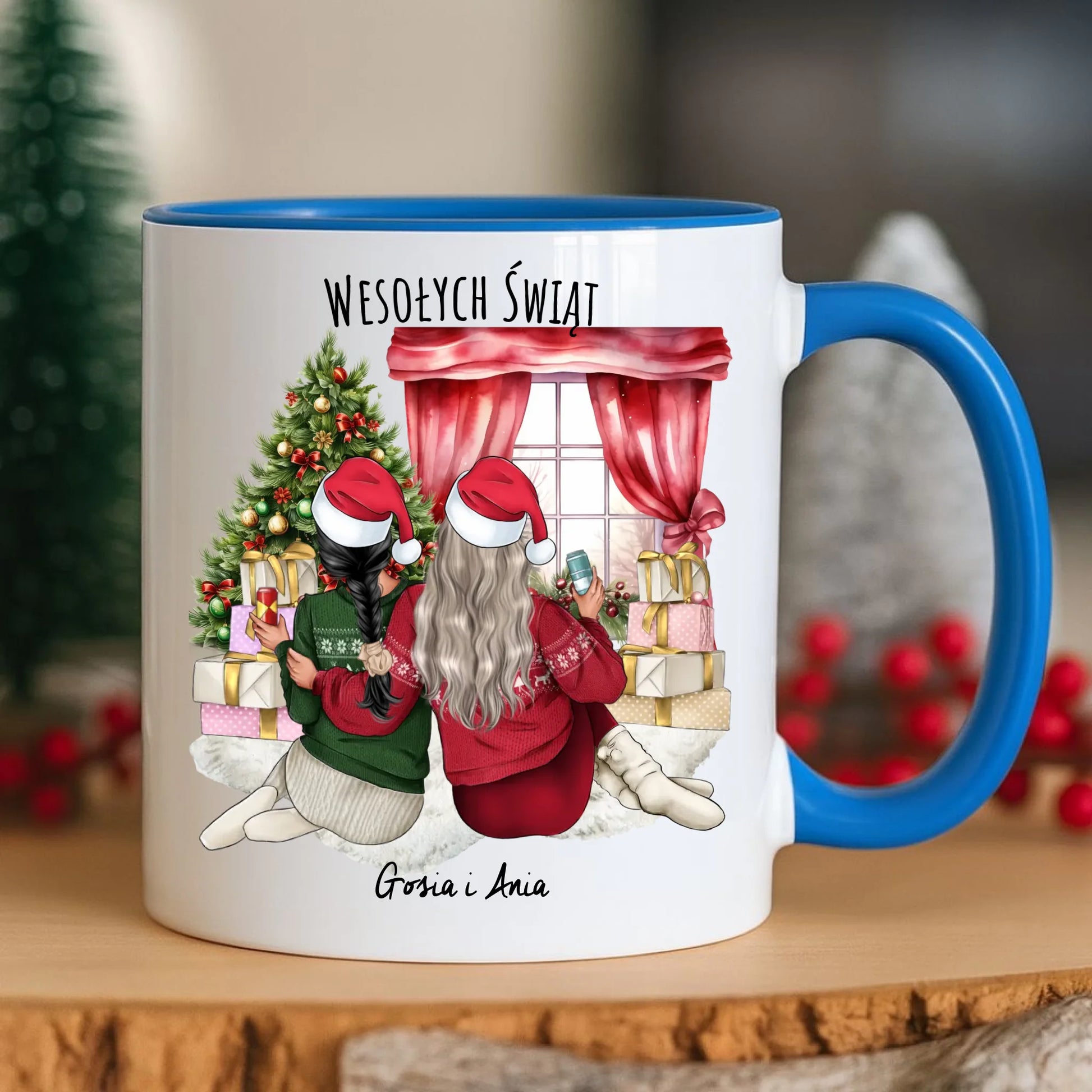 Kubek świąteczny - prezent dla przyjaciółki - 2-4 przyjaciółek - personalizowany PR06 - StoryCups.pl