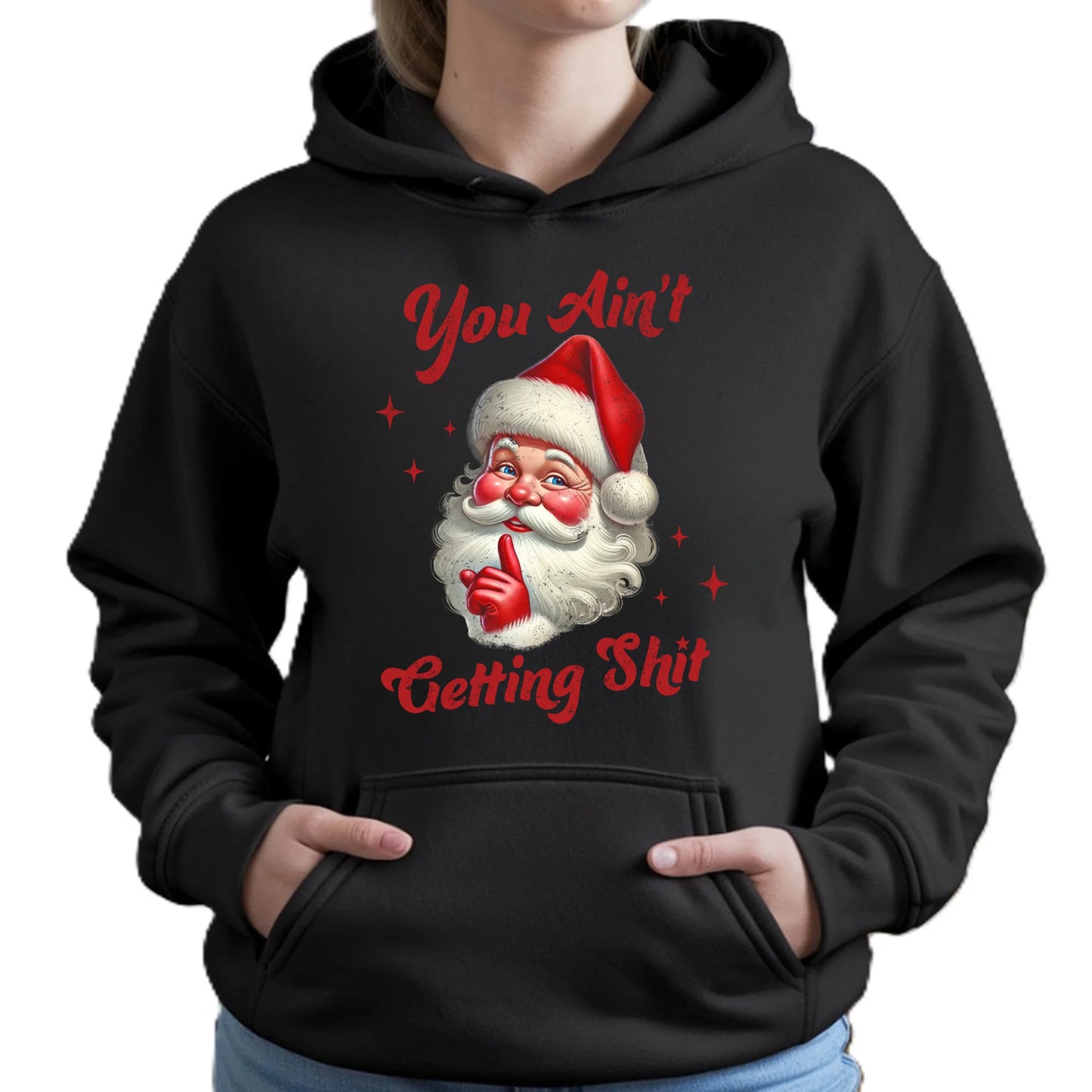 Nie dostaniesz nic | Świąteczna bluza damska z kapturem BN66 - StoryCups.pl