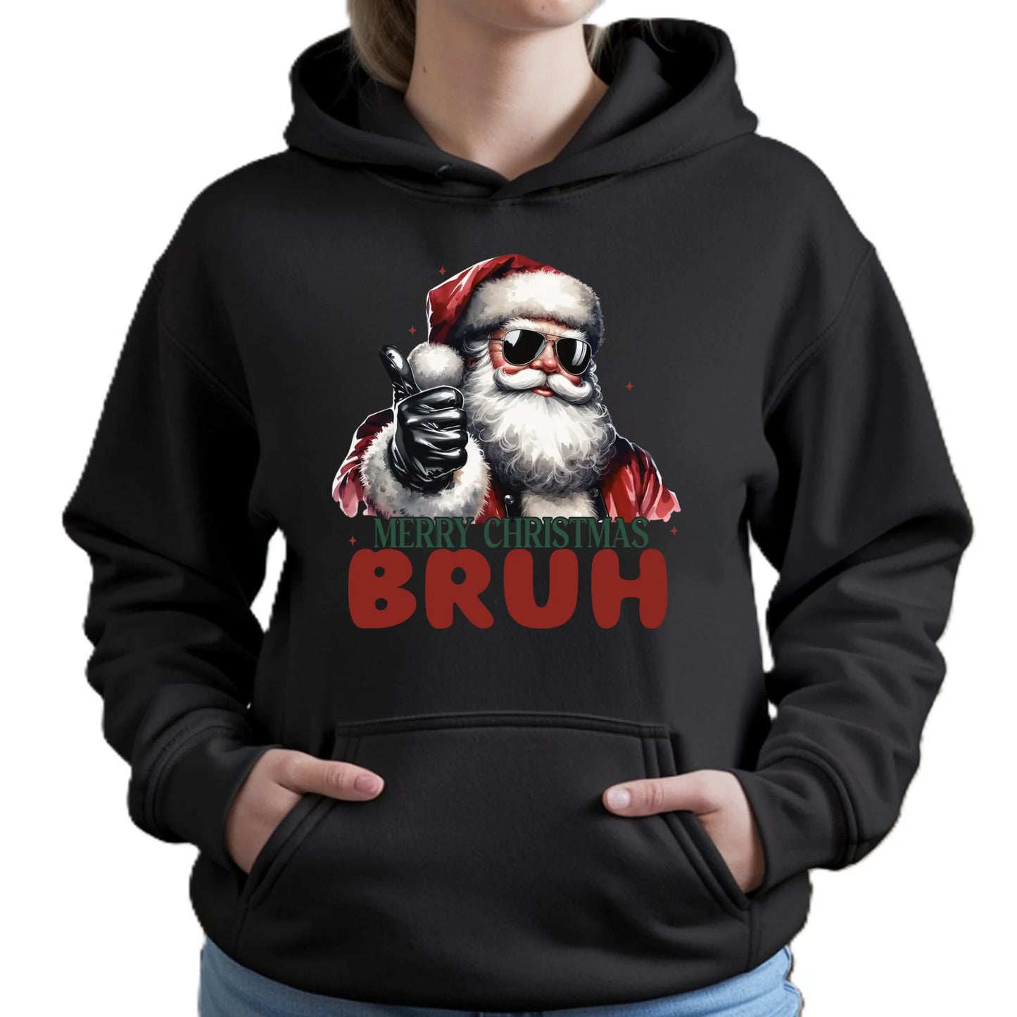 Merry Christmas Bruh | Świąteczna bluza damska z kapturem BN65 - StoryCups.pl