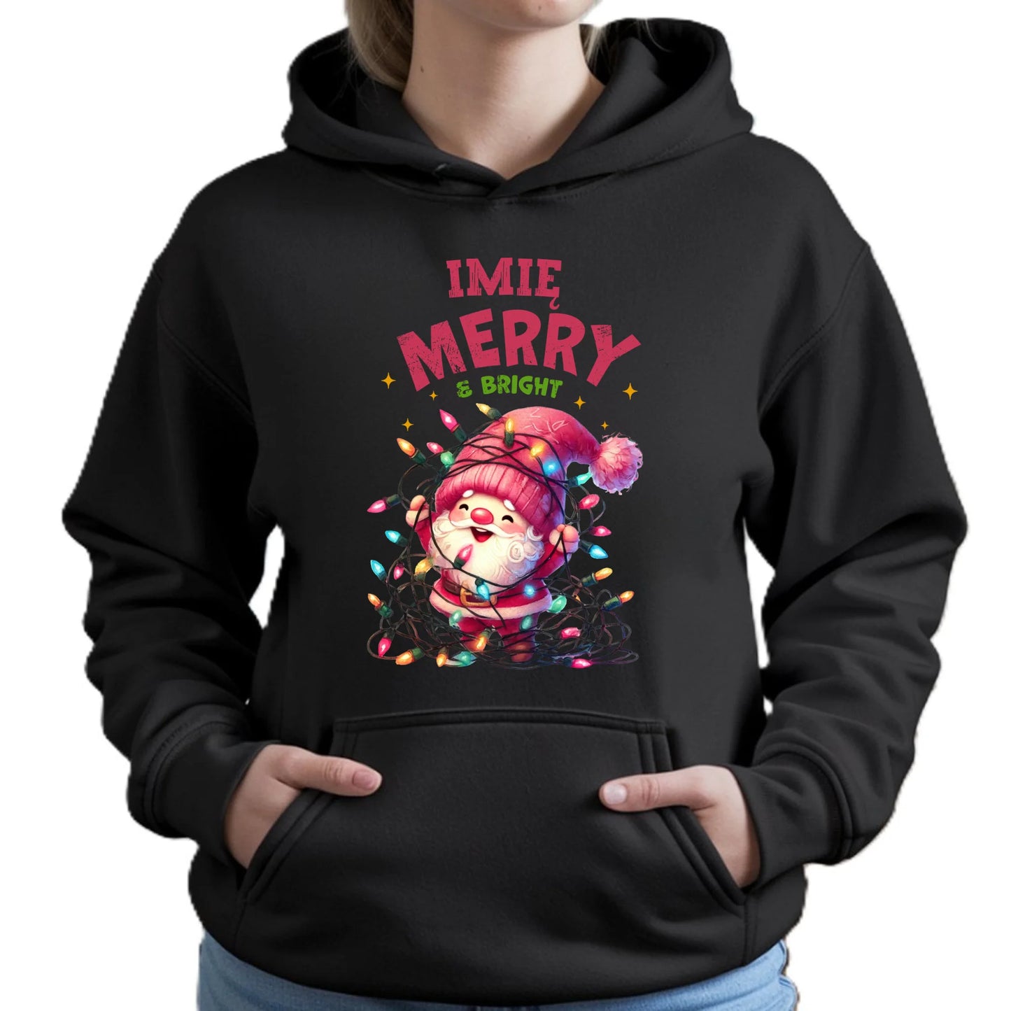 Radosnych Świąt | Personalizowana świąteczna bluza damska z kapturem BN58 - StoryCups.pl