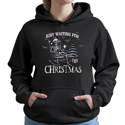 Czekam tylko na święta | Świąteczna bluza damska z kapturem BN56 - StoryCups.pl