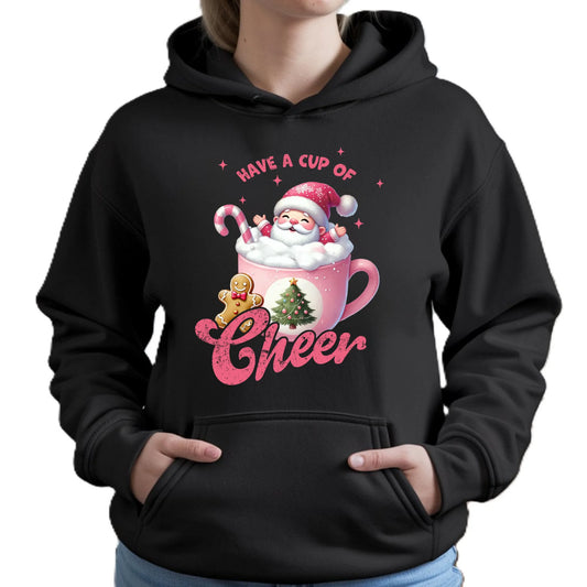 Have a cup of cheer | Świąteczna bluza damska z kapturem BN53 - StoryCups.pl