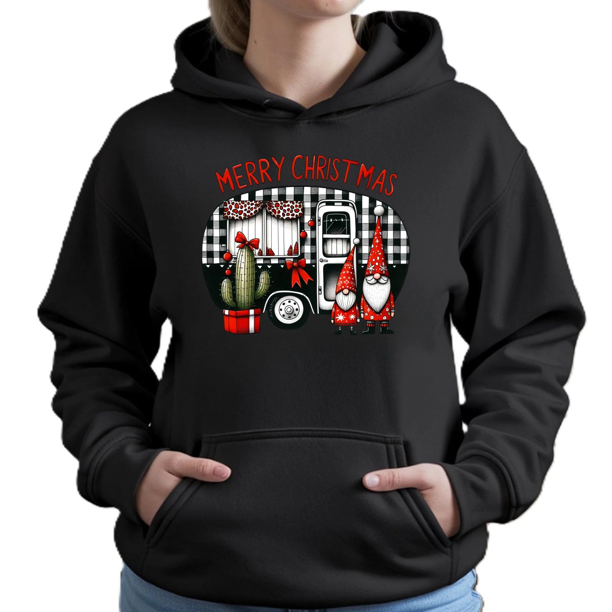 Merry Christmas | Świąteczna bluza damska z kapturem BN44 - StoryCups.pl