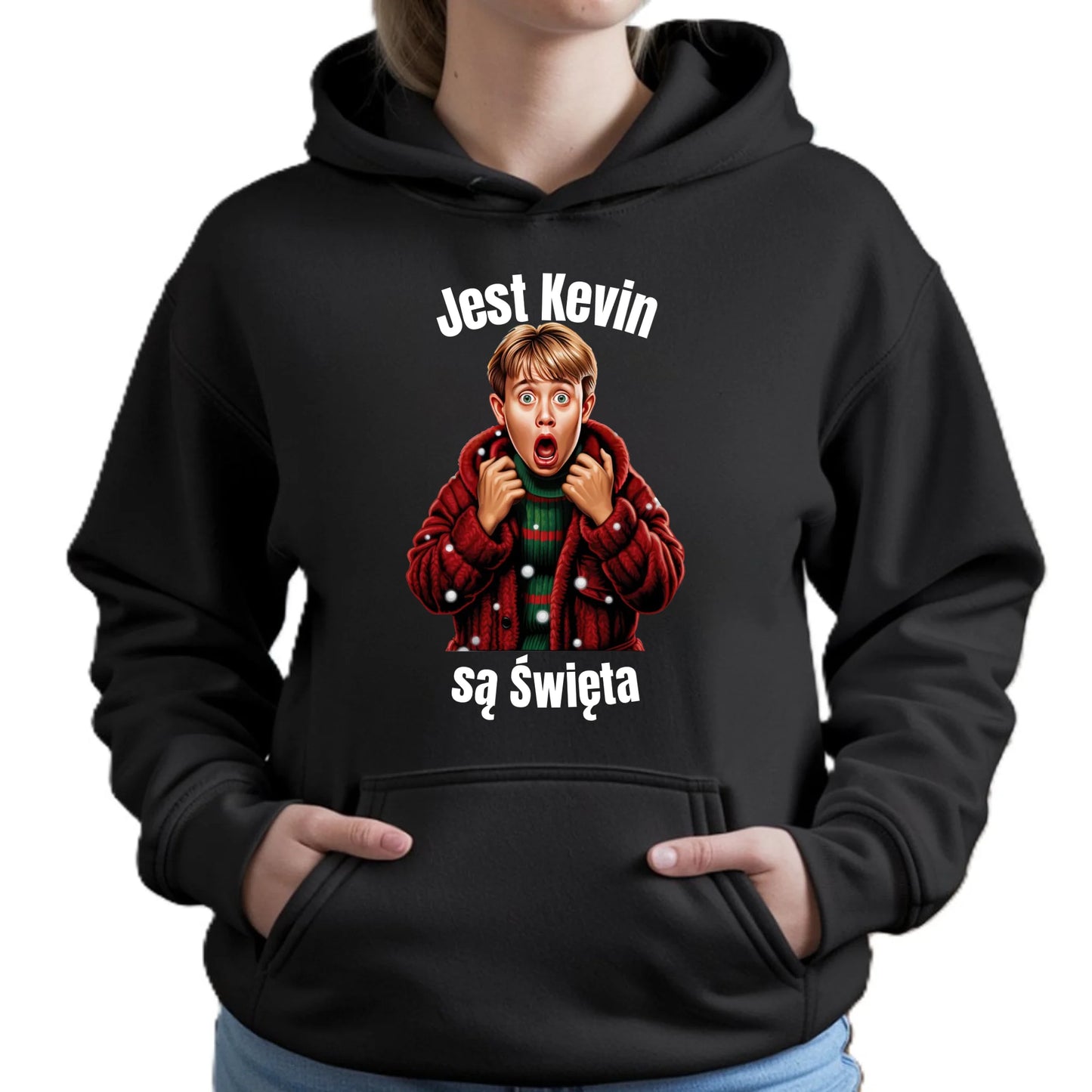 Jest Kevin, są święta | Świąteczna bluza damska z kapturem BN27 - StoryCups.pl