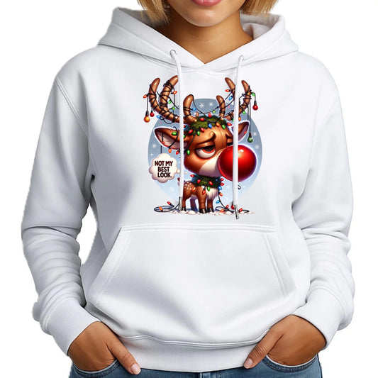 Nie wyglądam najlepiej | Świąteczna bluza damska z kapturem BN98 - StoryCups.pl