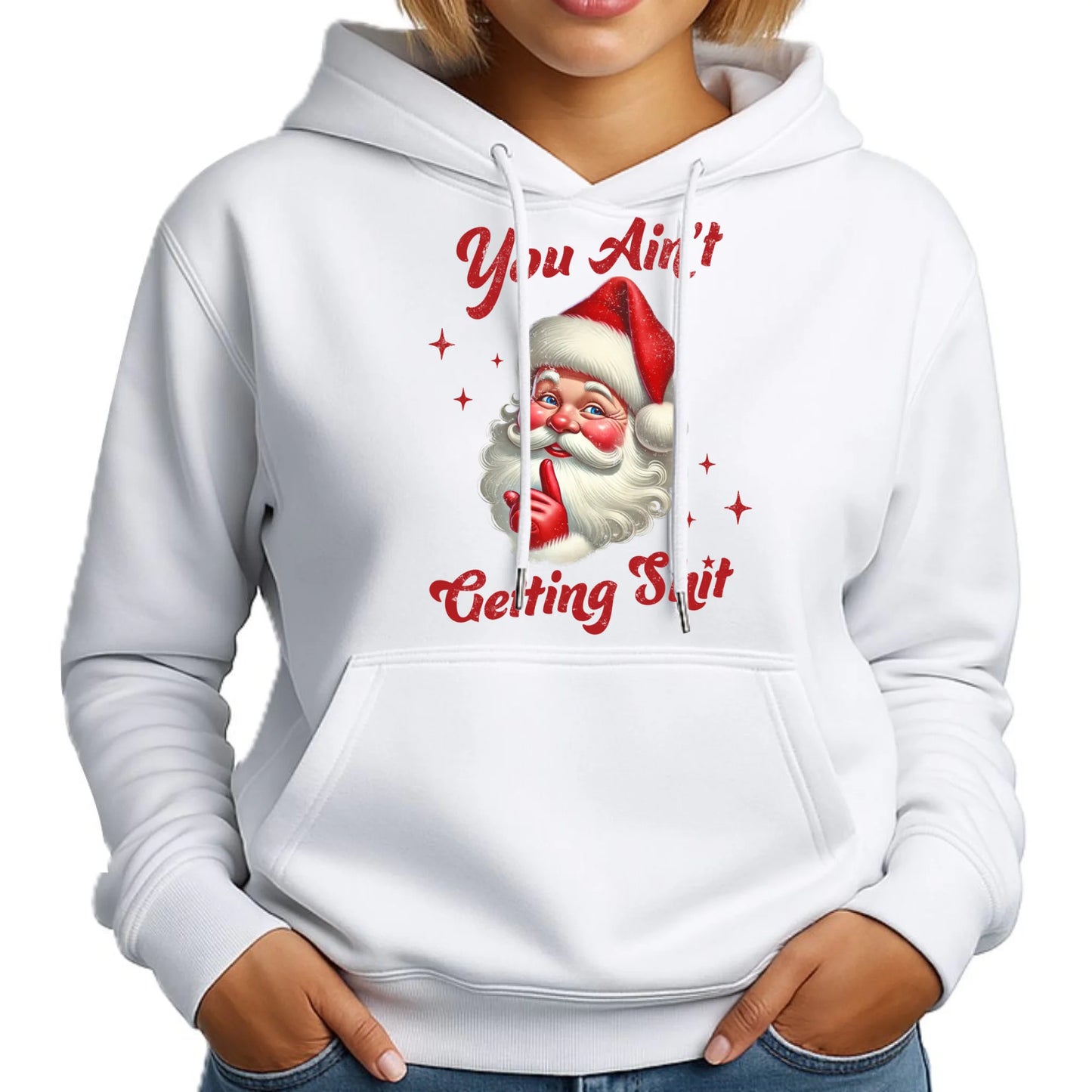 Nie dostaniesz nic | Świąteczna bluza damska z kapturem BN66 - StoryCups.pl