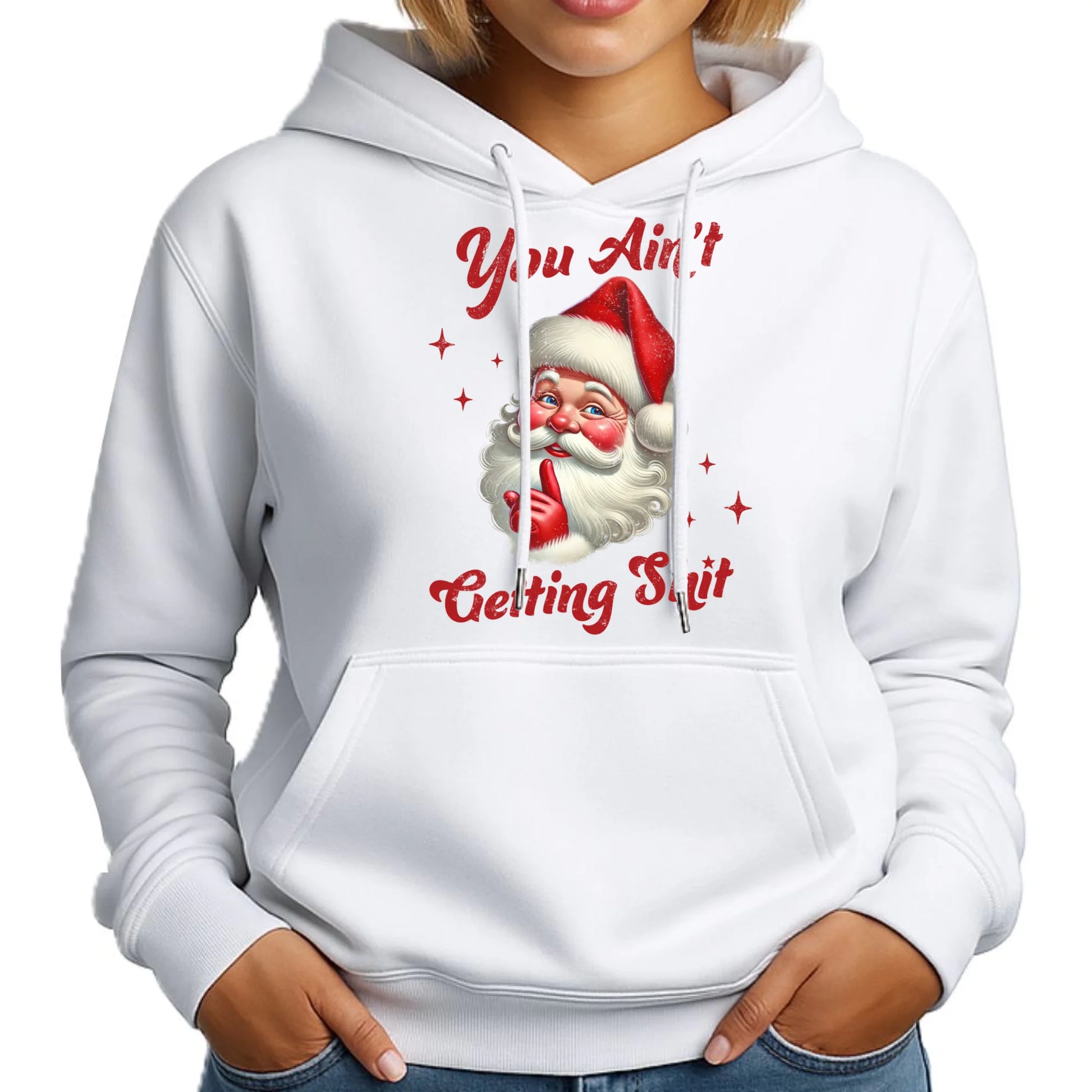 Nie dostaniesz nic | Świąteczna bluza damska z kapturem BN66 - StoryCups.pl