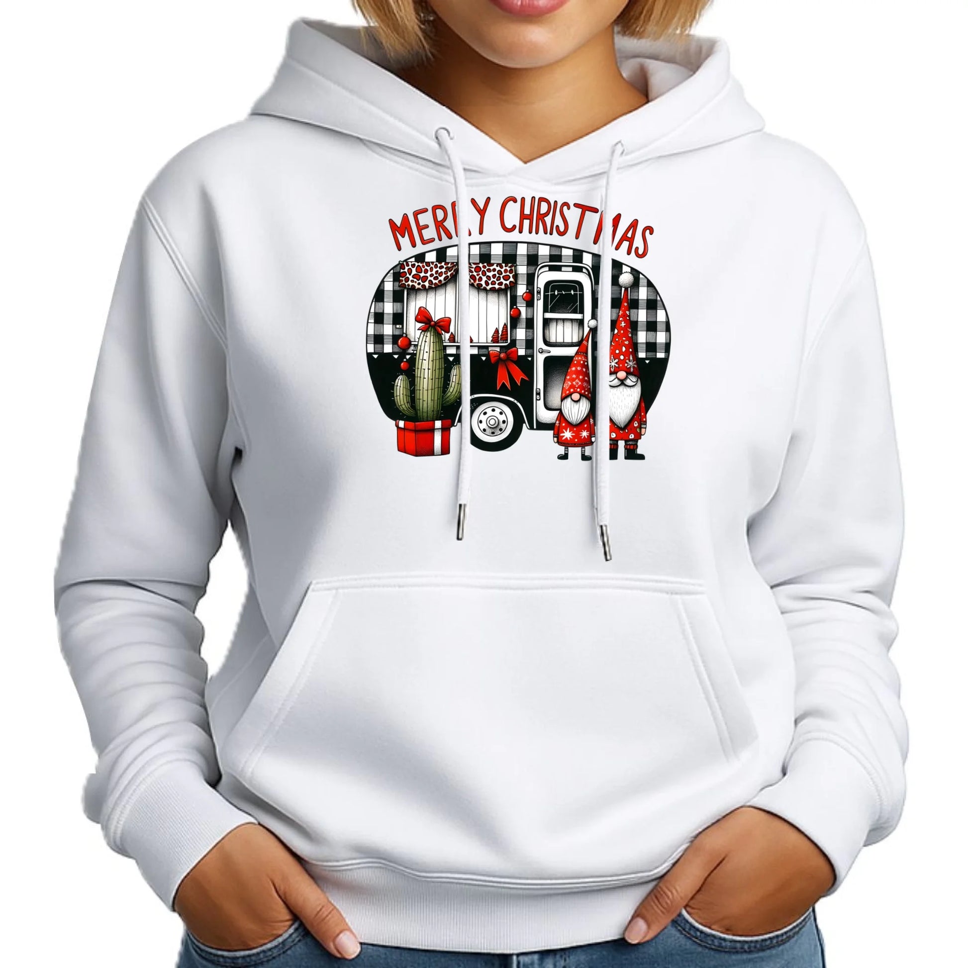 Merry Christmas | Świąteczna bluza damska z kapturem BN44 - StoryCups.pl