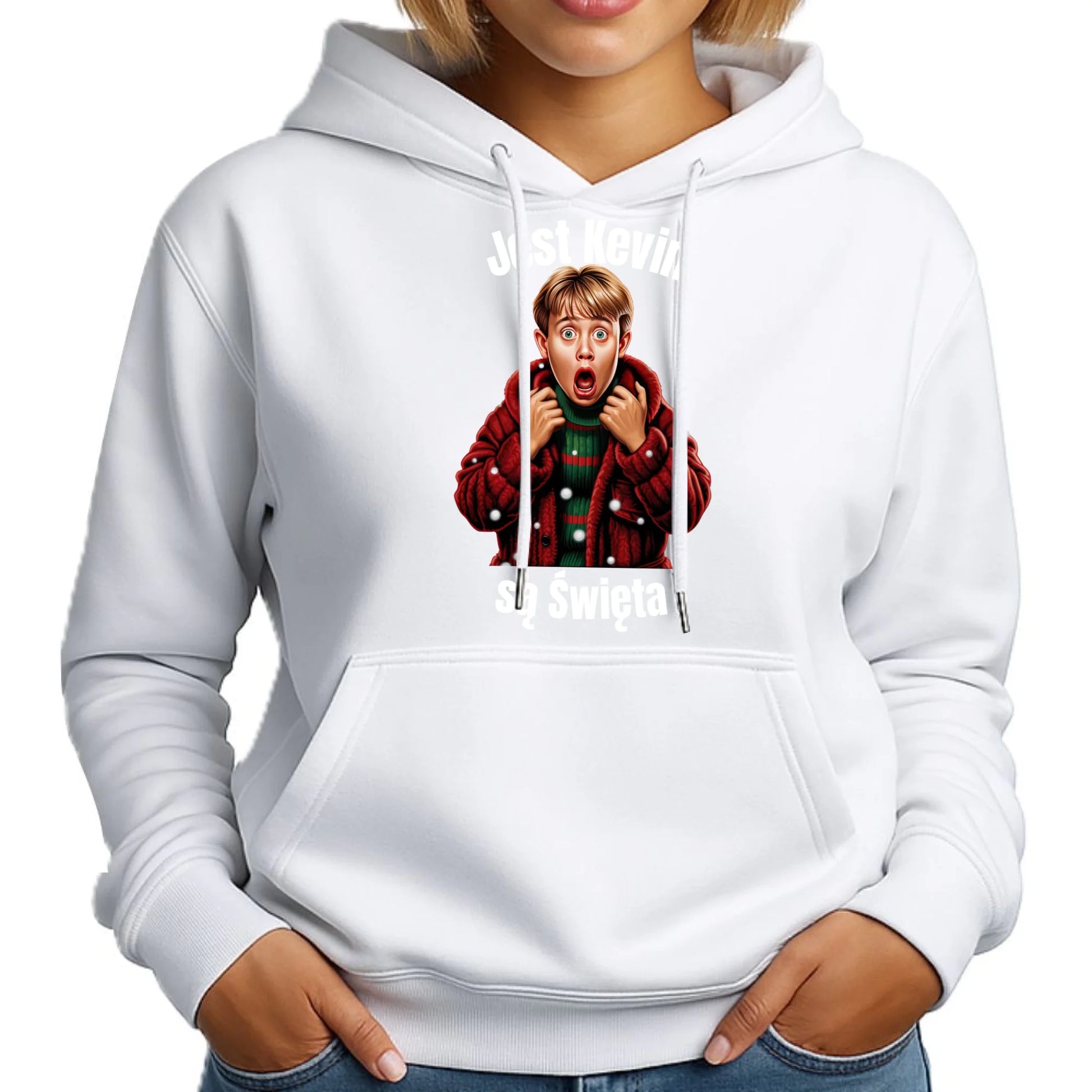 Jest Kevin, są święta | Świąteczna bluza damska z kapturem BN27 - StoryCups.pl