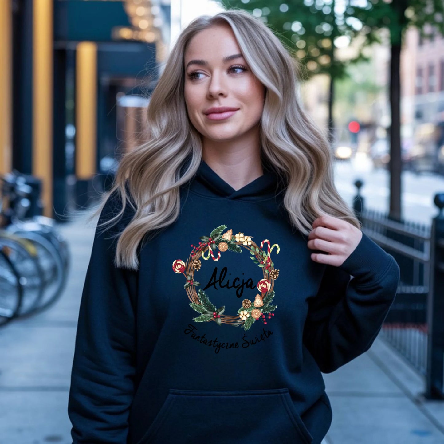 Fantastyczne Święta | Świąteczna bluza damska z kapturem na prezent BN14 - StoryCups.pl