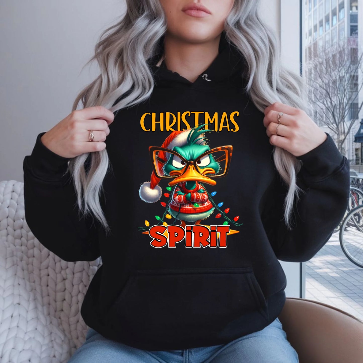 Christmas spirit | Świąteczna bluza damska z kapturem BN76 - StoryCups.pl