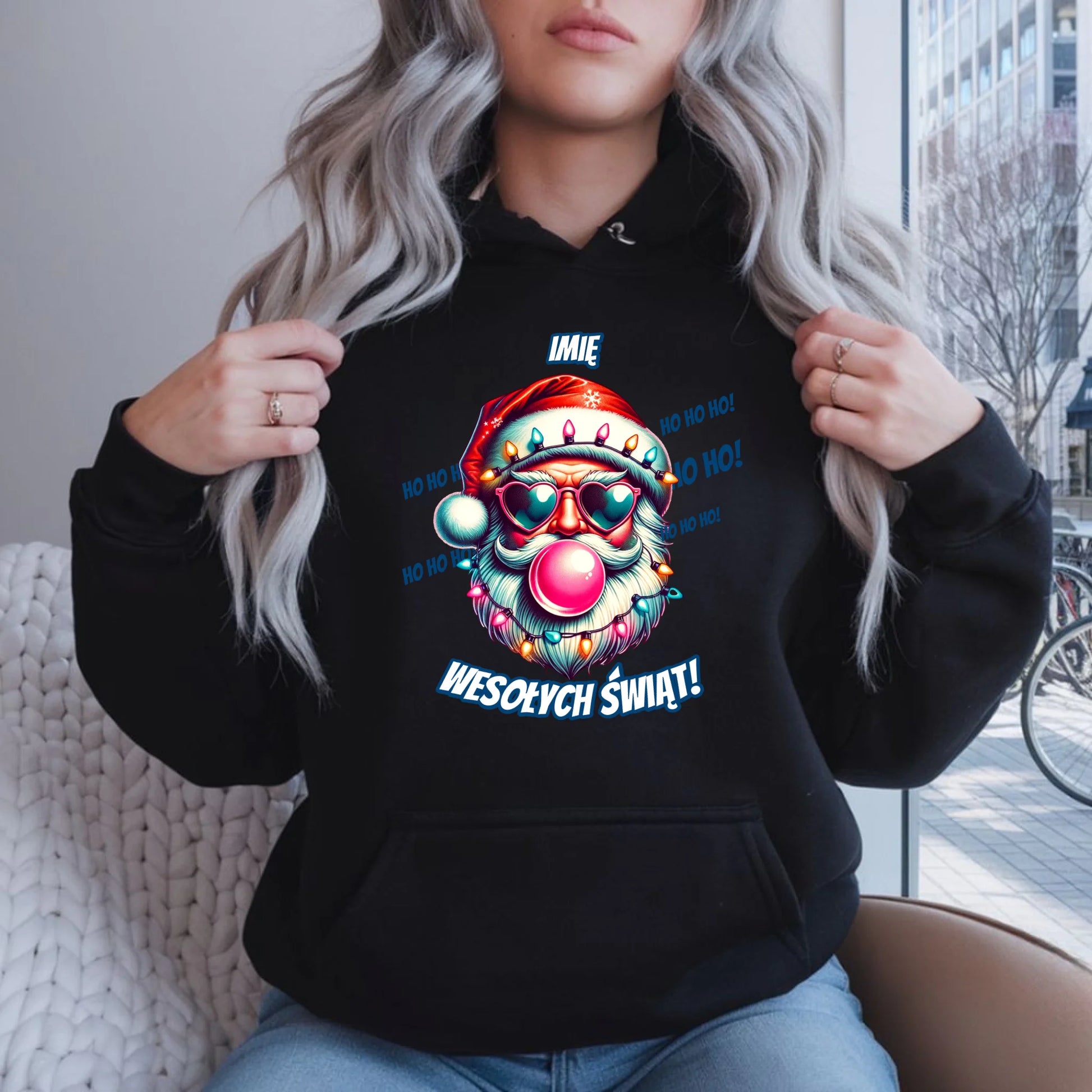 Mikołaj | Świąteczna bluza damska na Mikołajki BN17 - StoryCups.pl