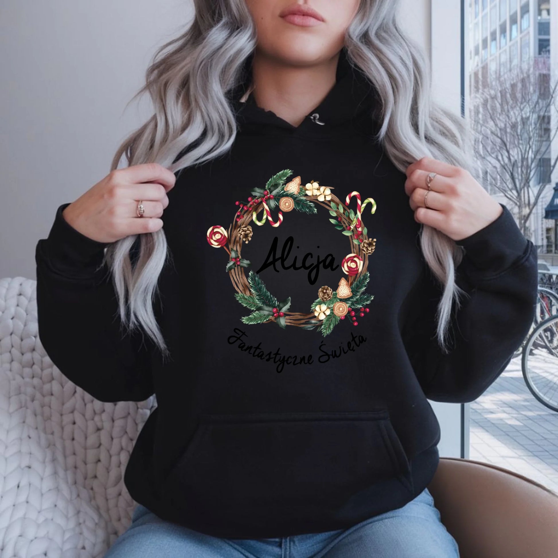 Fantastyczne Święta | Świąteczna bluza damska z kapturem na prezent BN14 - StoryCups.pl