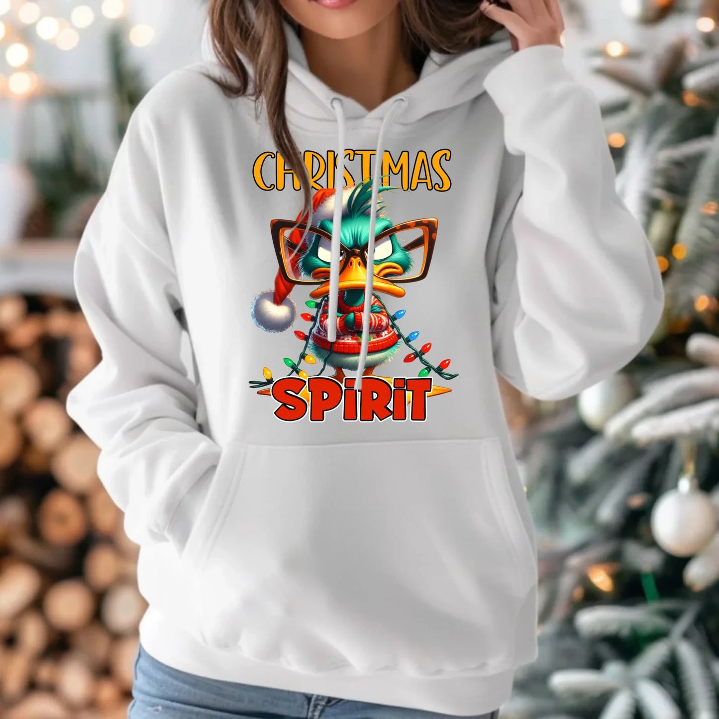 Christmas spirit | Świąteczna bluza damska z kapturem BN76 - StoryCups.pl