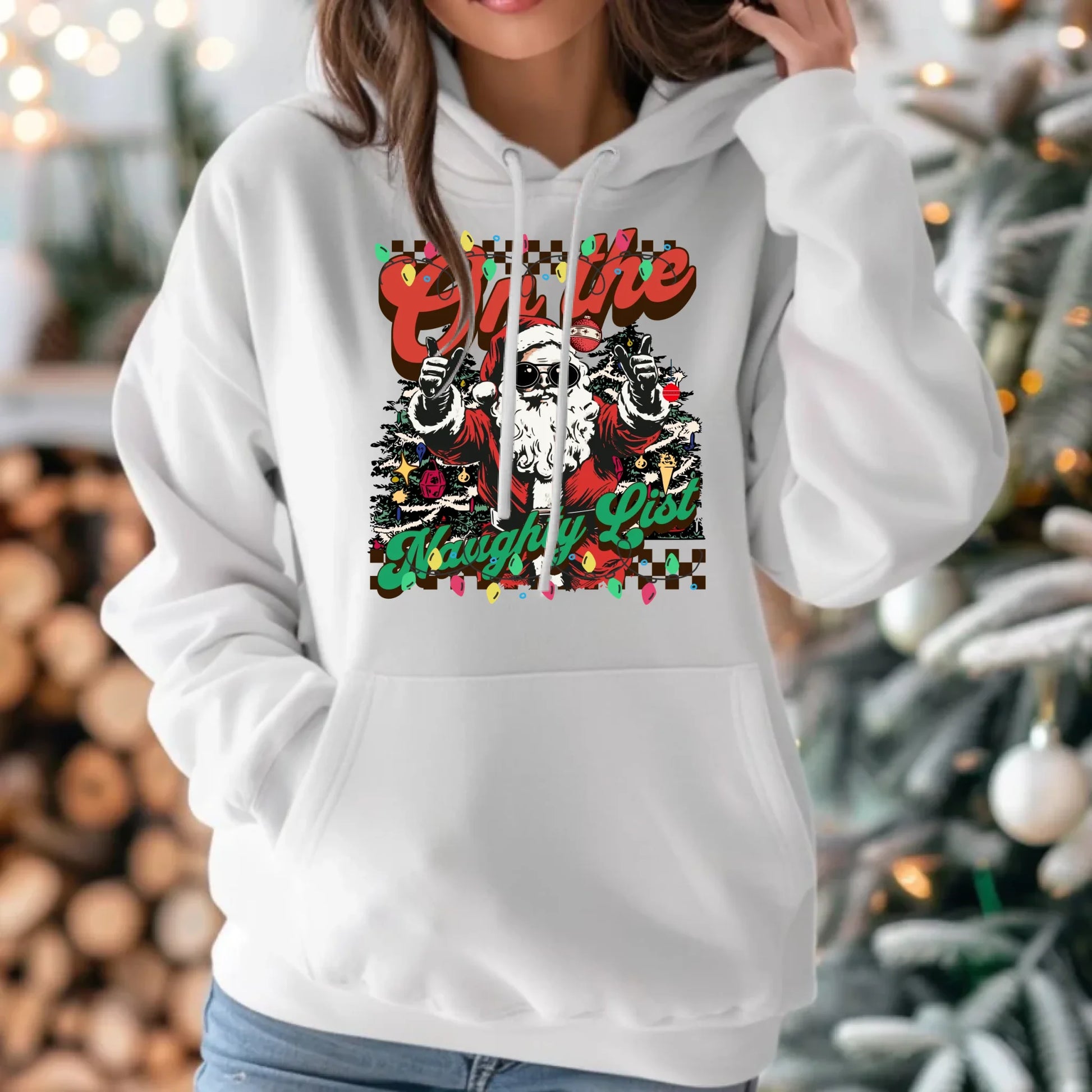 Na liście niegrzecznych | Świąteczna bluza damska z kapturem BN50 - StoryCups.pl